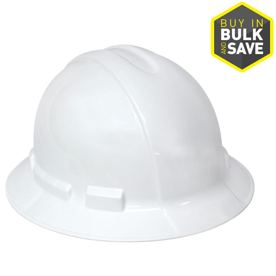 3M™ Ratchet Adjustment Full-Brim Hard Hat CHH-FB-R-W6-PS, White,  Non-Vented, 6/Case