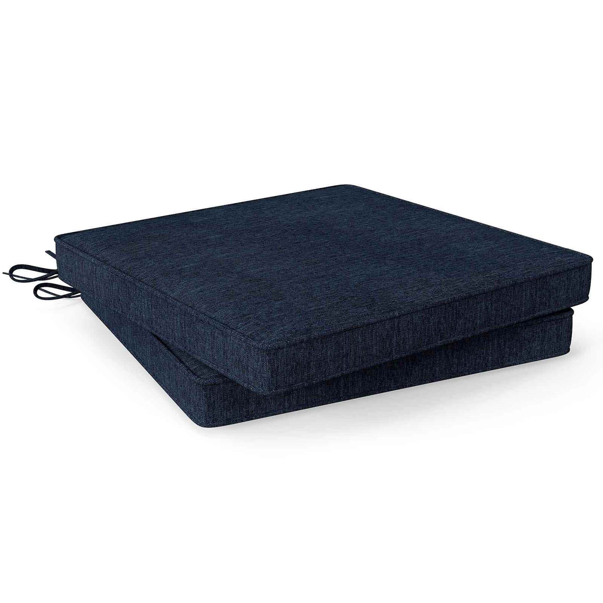 Costway - 20-in x 20-in 2 -Piece Navy Patio chair cushion