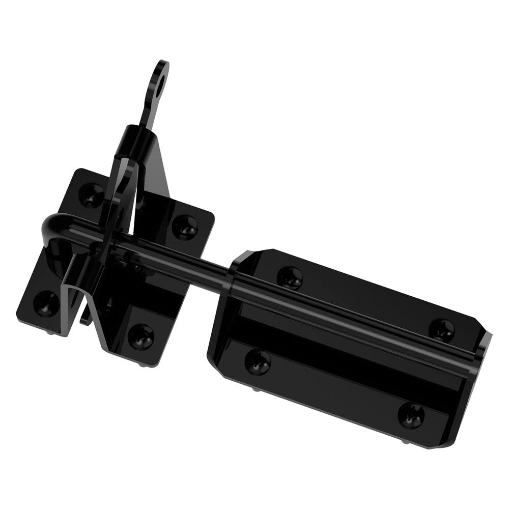 National Hardware N166-015 Heavy-Duty Gate Latch 7.57 in Black #N166-015