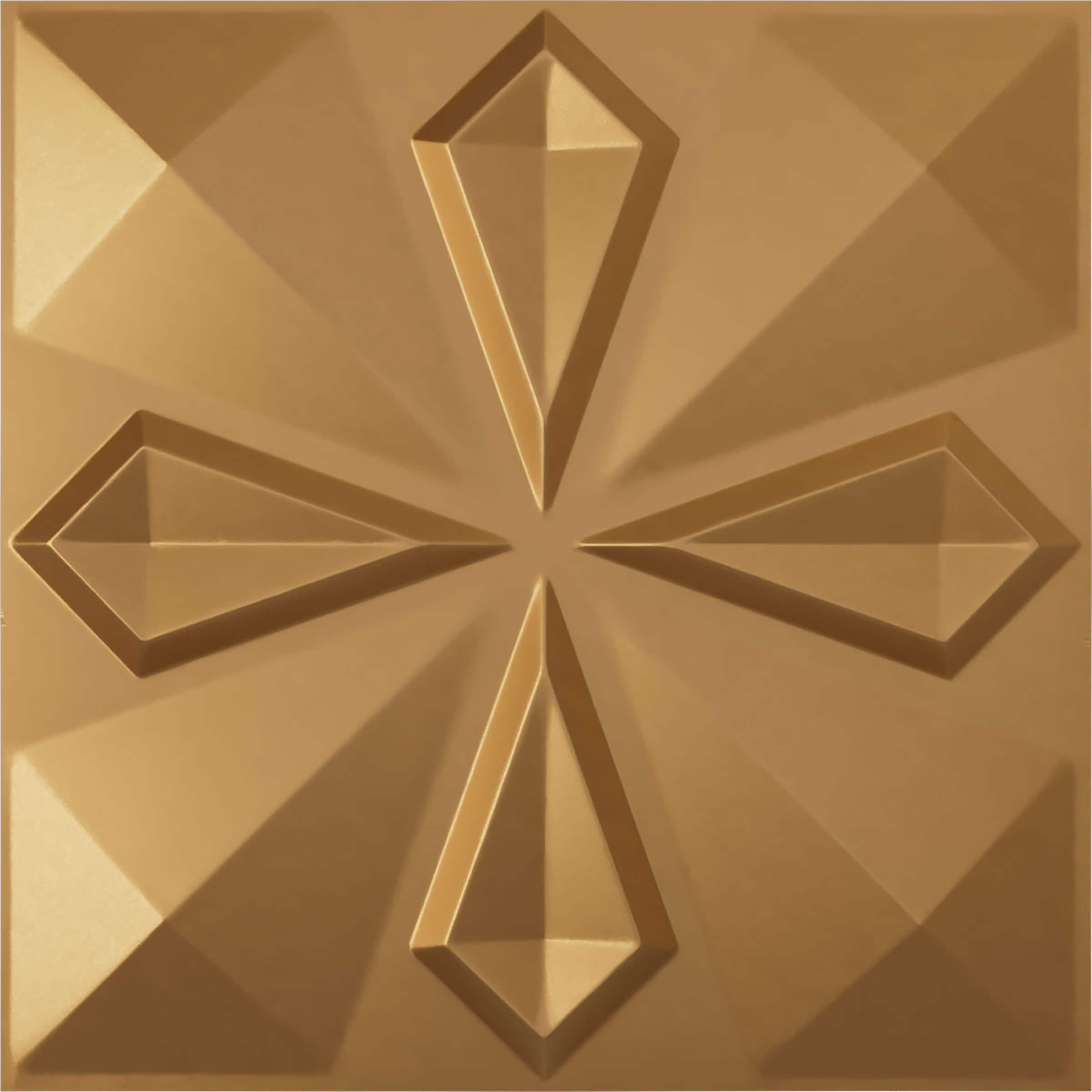 Ekena Millwork WP20X20NKBGL 19-5/8-in x 19-5/8-in Embossed Paintable/Stainable Gold PVC Wall Panel (