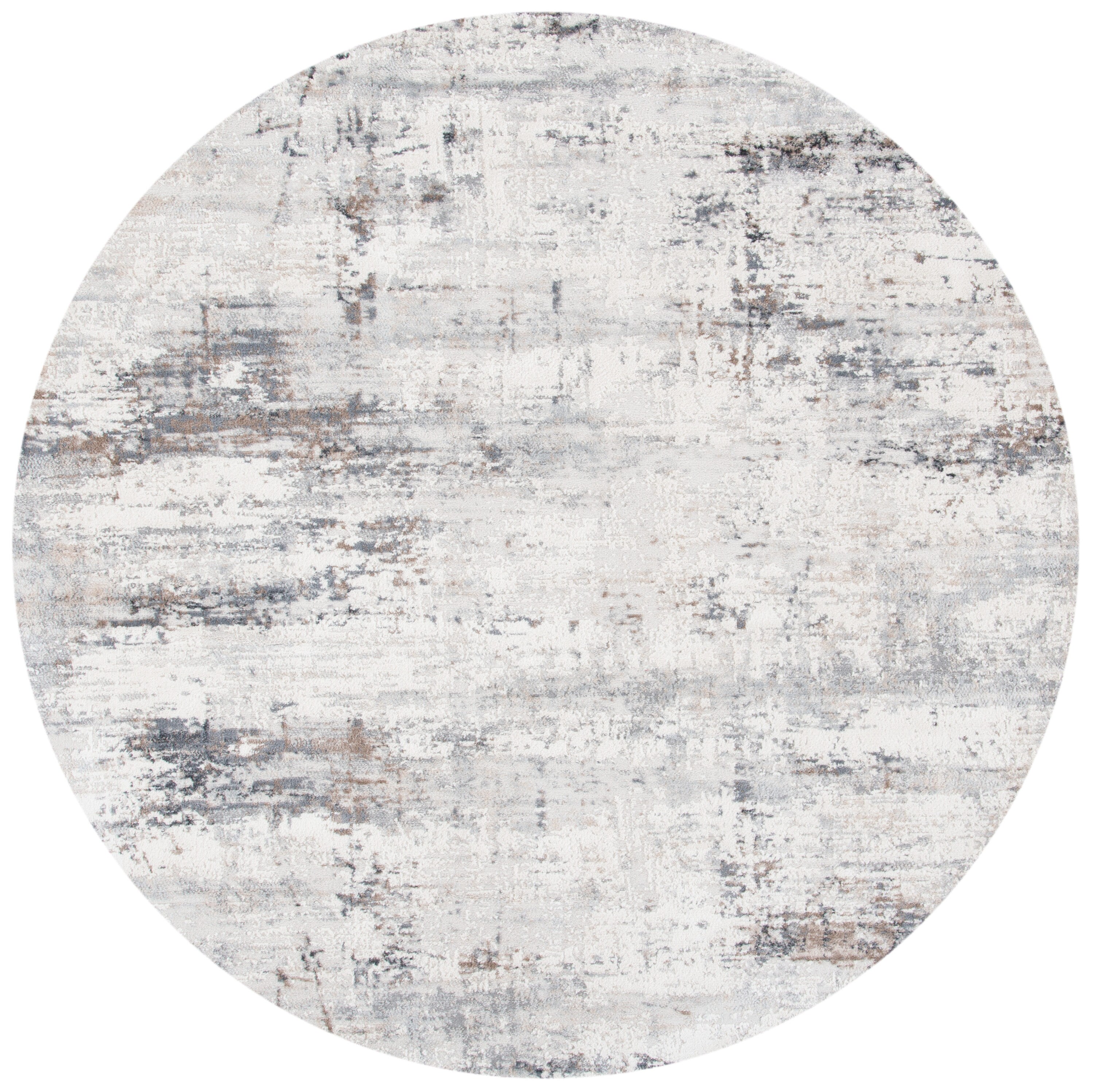 Safavieh ALA448A-7R Amelia Devleta 7 x 7 (ft) Loomed Synthetic Ivory/Gray Round Indoor Distressed/Overdyed Bohemian/Eclectic Area rug