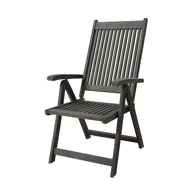 Vifah Renaissance Gray Wood Frame, Resin Recliner Chair White