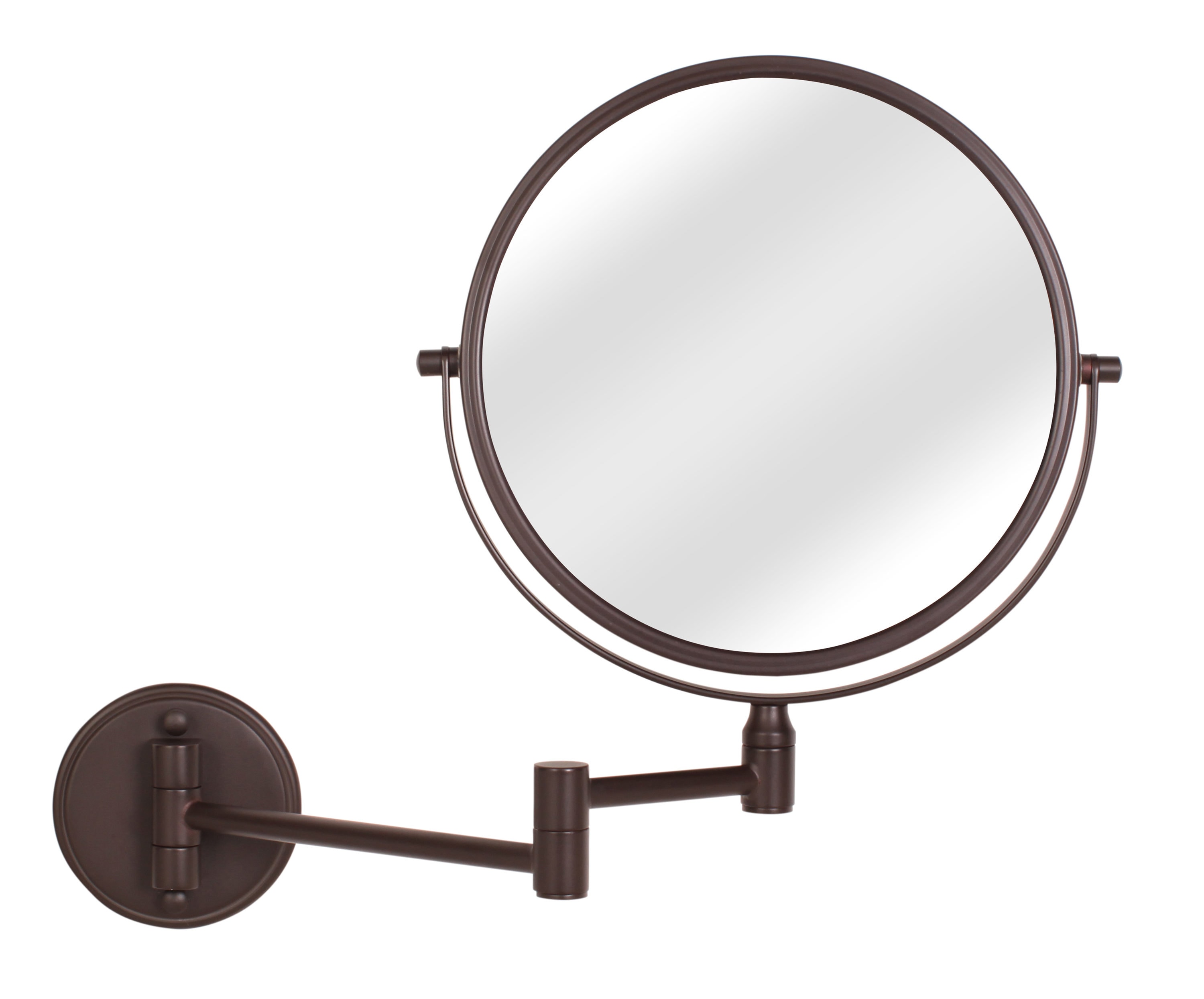Magnifying Wall Mounted Vanity Mirror, Wall Mount Magnifying Mirror Oil Rubbed Bronzer