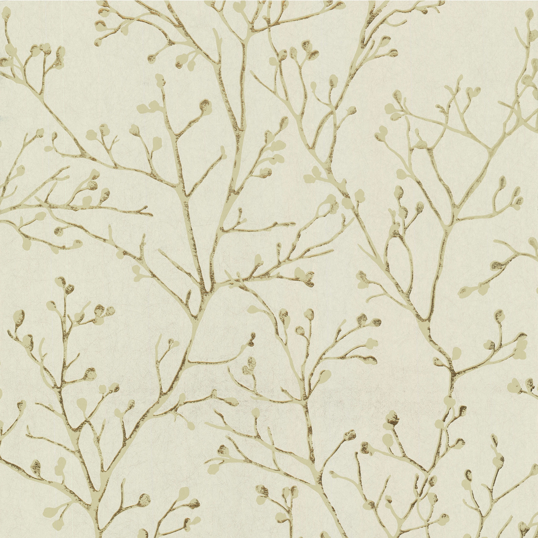 A-Street Prints 4019-86457 Lustre 57.5-Sq. Feet Gold Non-woven Ivy/Vines Unpasted Wallpaper