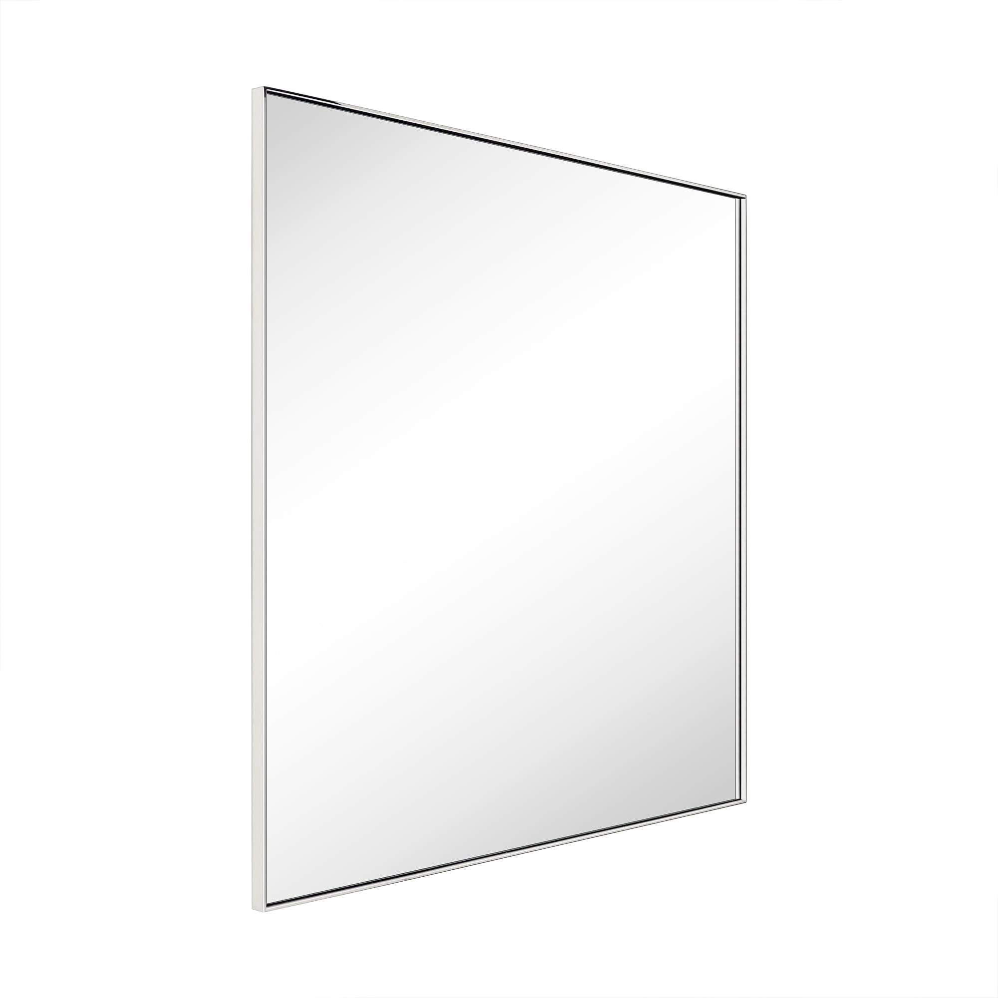 TEHOME Lilian 36 in W x 36 in H Square Framed Stainless Steel Wall Mounted Bathroom Vanity Mirror in Polished Nickel #GC-JL0135