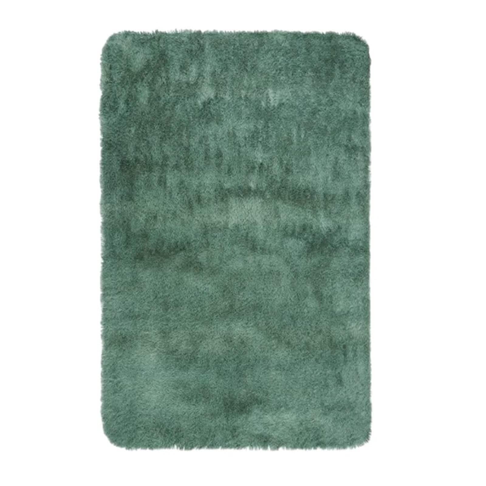 Qeetex SUNNY-PHO-0PW2SDLH 5 x 8 ft Polyester Turquoise Rectangular Indoor Solid Modern Fluffy Soft Non Slip Area Rug