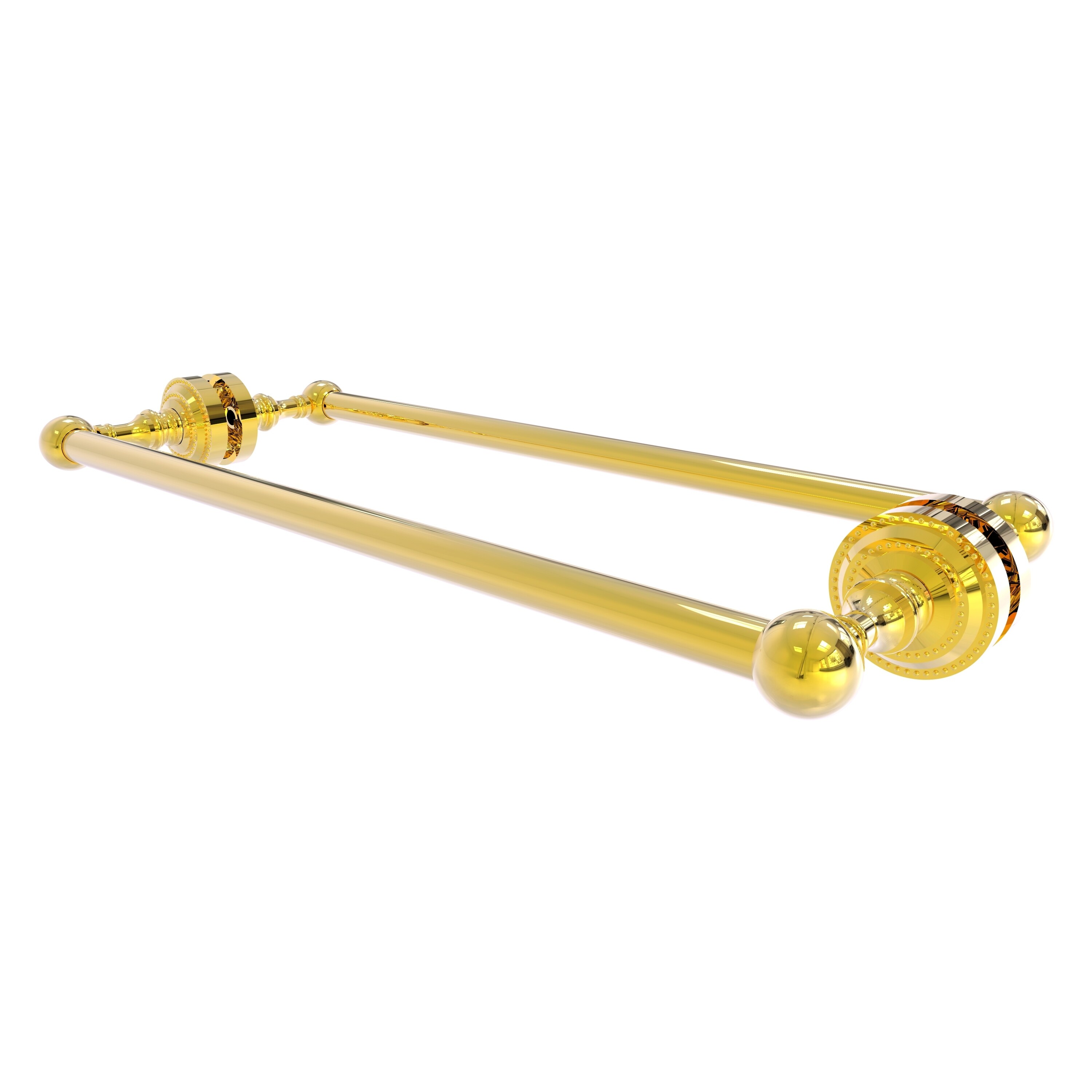 Allied Brass DT-41-BB-18-PB Dottingham 18-in double Polished Brass Wall mount Double Towel Bar