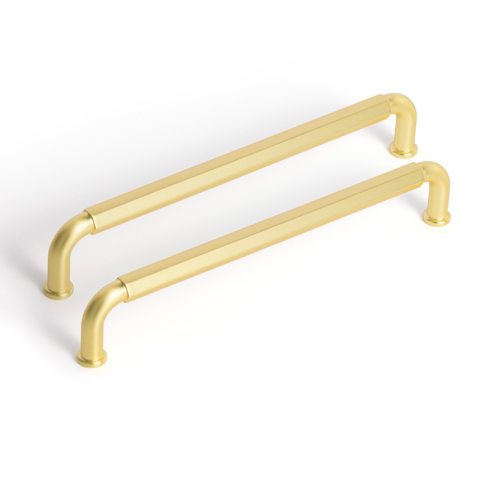 Miaokesen 2201TLS-160 6-5/16-in , 160mm Center to Center Light Brushed Brass Cylindrical Bar 6 -Pack
