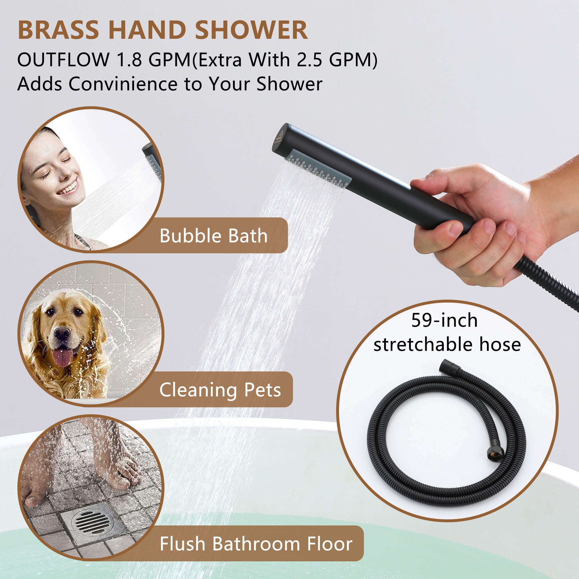 CASAINC TC08-MB Roman-Tub-Faucets - View #9