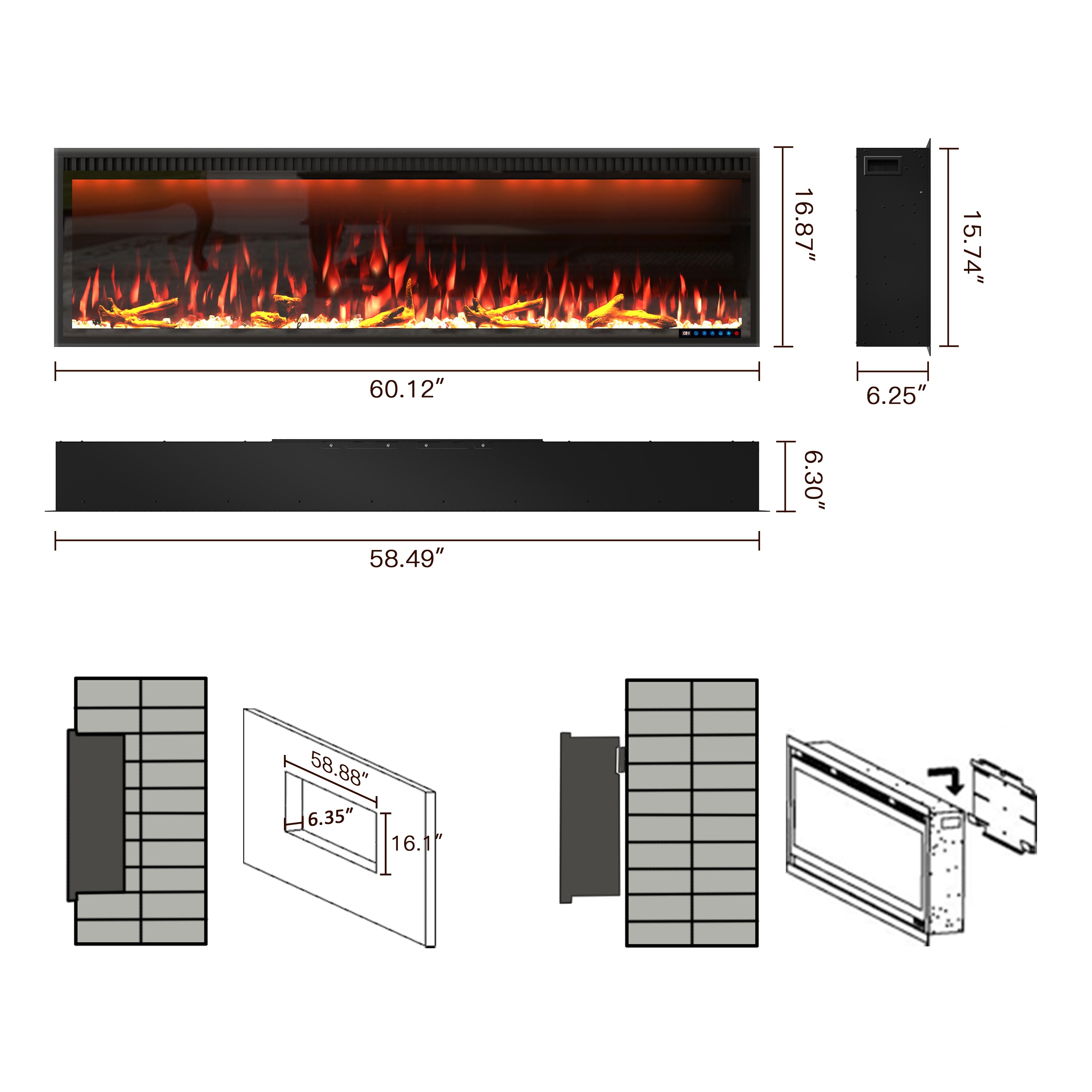 Mondawe MO-WE89430 Electric-Fireplaces - View #11