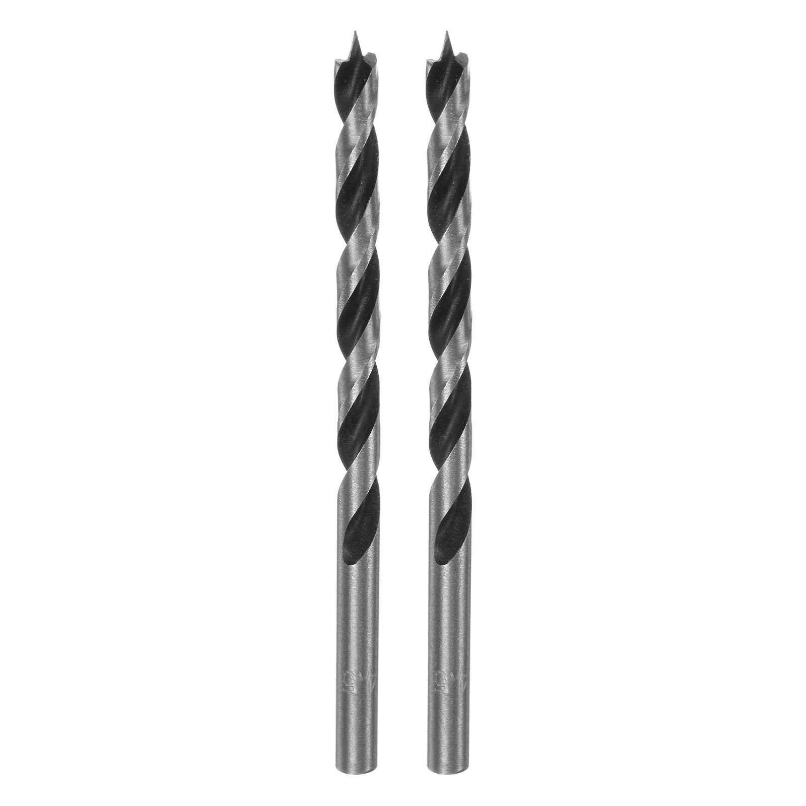 Unique Bargains 2pcs Brad Point Drill Bits 4.5mm 11/64 Inch Dia Straight Round Shank Drill Metric Brad Point 2.4 Inch Drilling Depth Spiral Twist Drill Bits for Carpenter Woodworking Plastic Rubber #S26031300UX4589