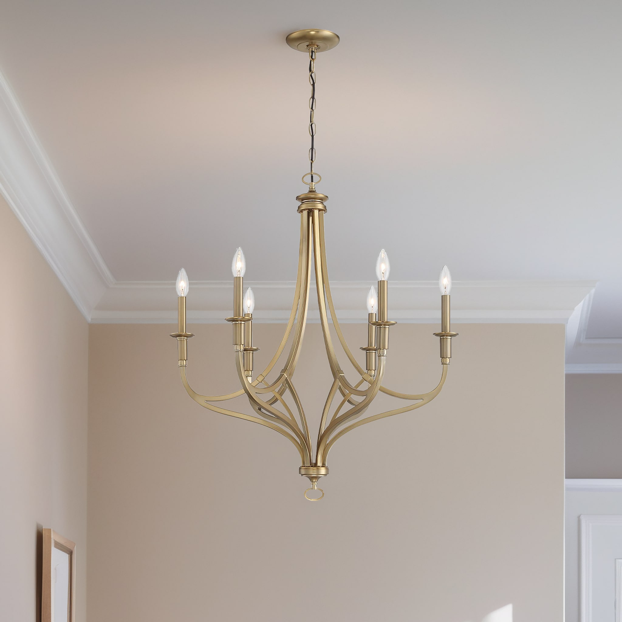Minka Lavery Covent Park 6-Light Brushed Gold Traditional Bare