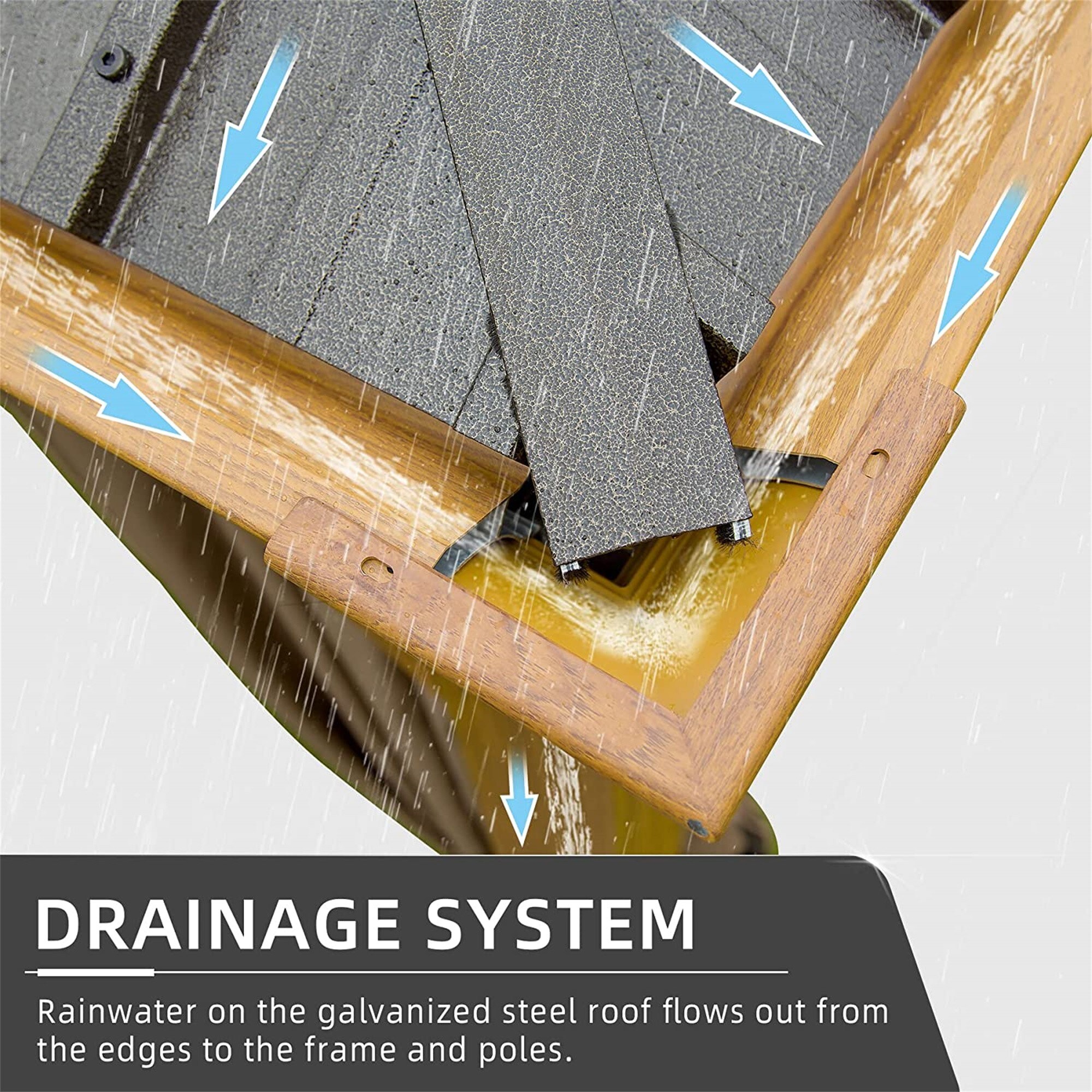 ToolCat LS1-17-GB Wood-Resin-Gazebos - View #5