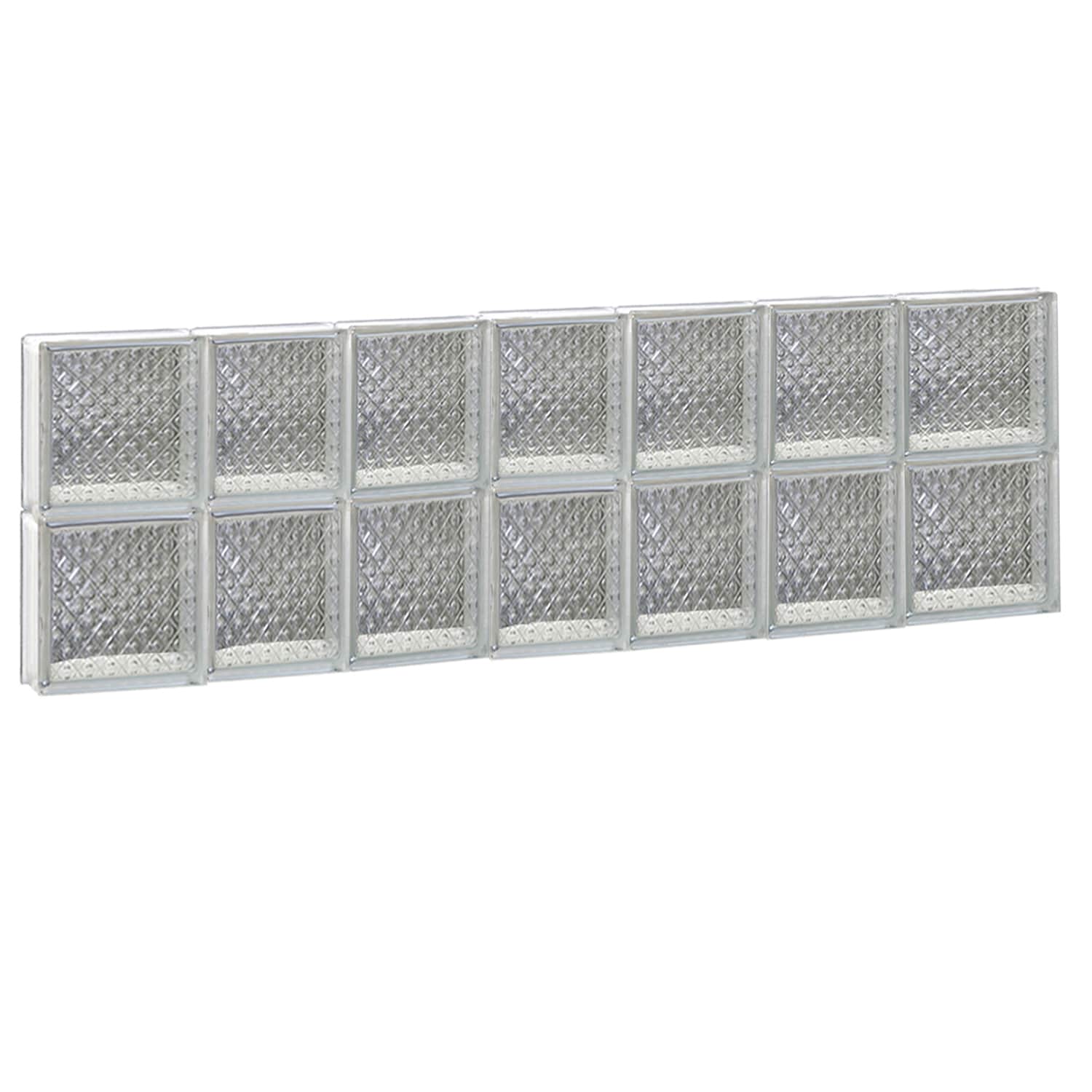 REDI2SET S4616DP Diamond Glass 44-1/4-in x 15-1/2-in Frameless Replacement Glass Block Window