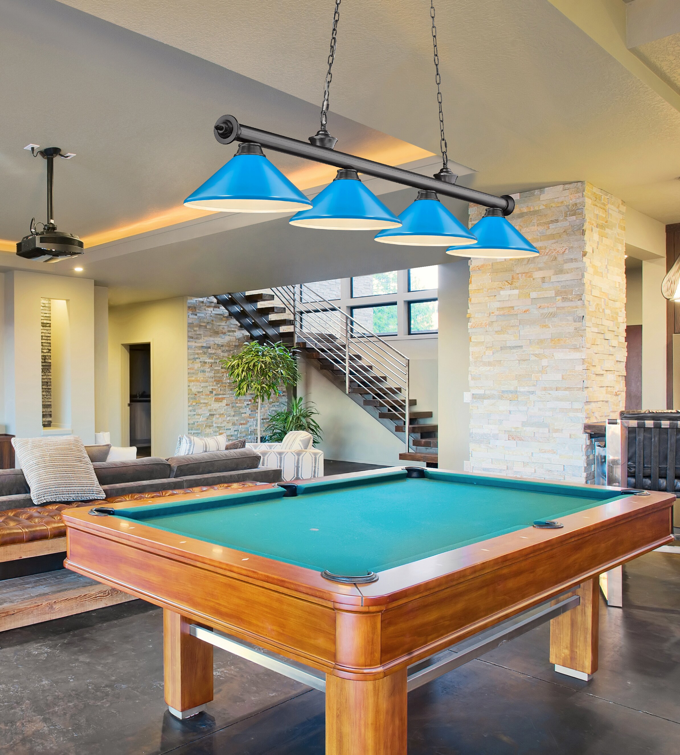 Z-Lite 2306-4BP-MEB Pool-Table-Lighting - View #6