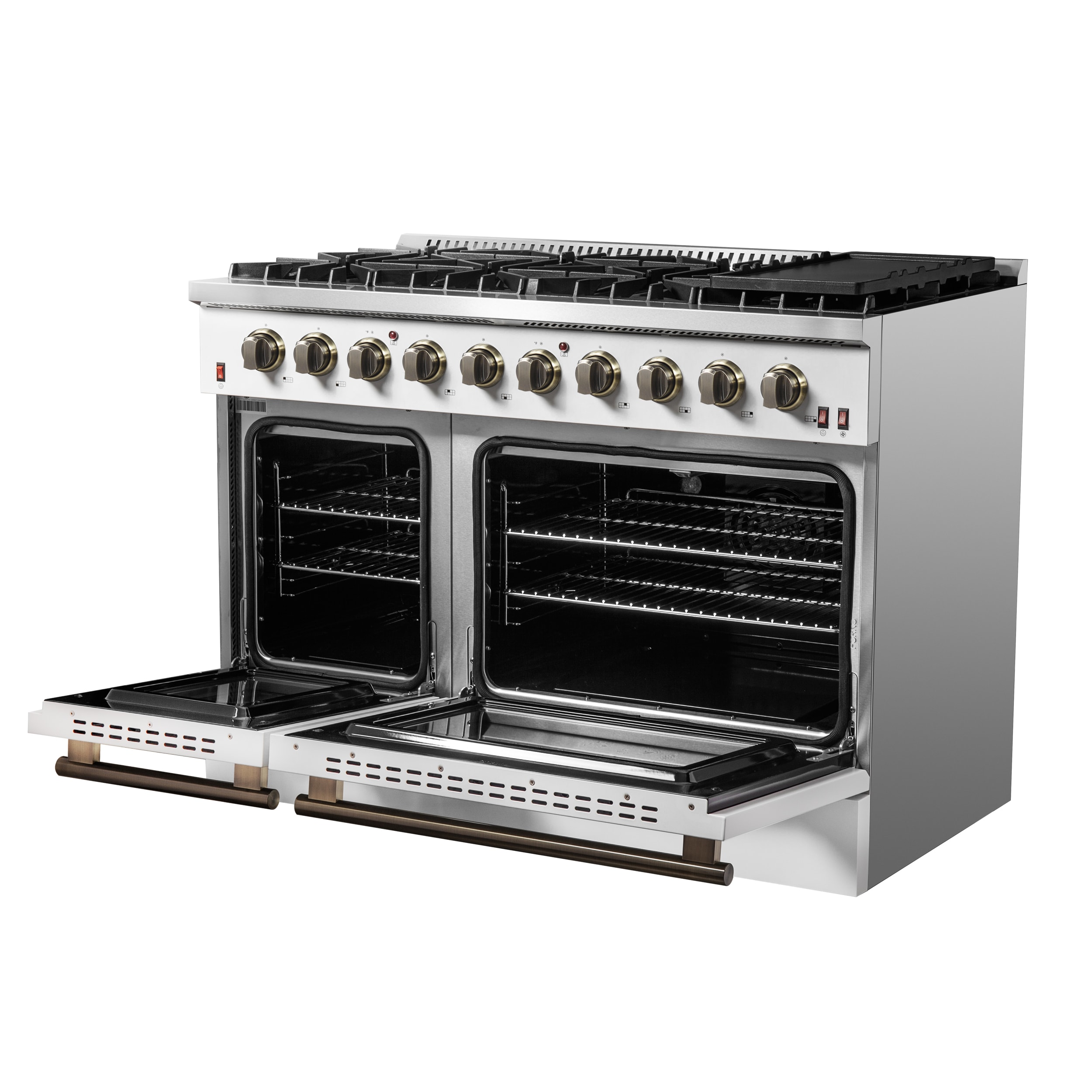 FORNO FFSGS6244-48WHT Double-Oven-Gas-Ranges - View #7