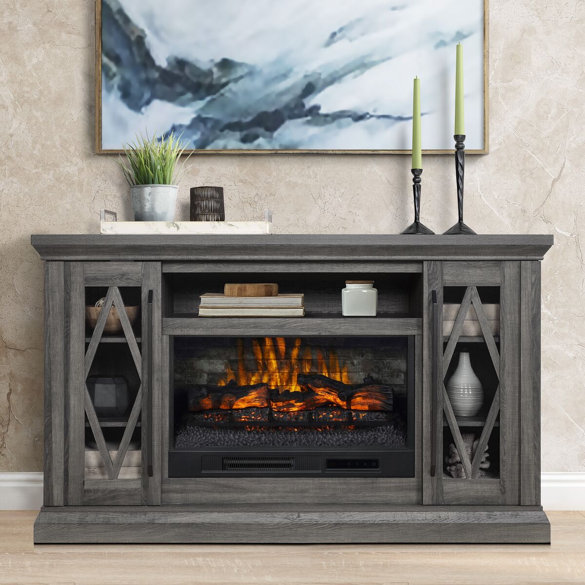 Lowes fireplace console hotsell