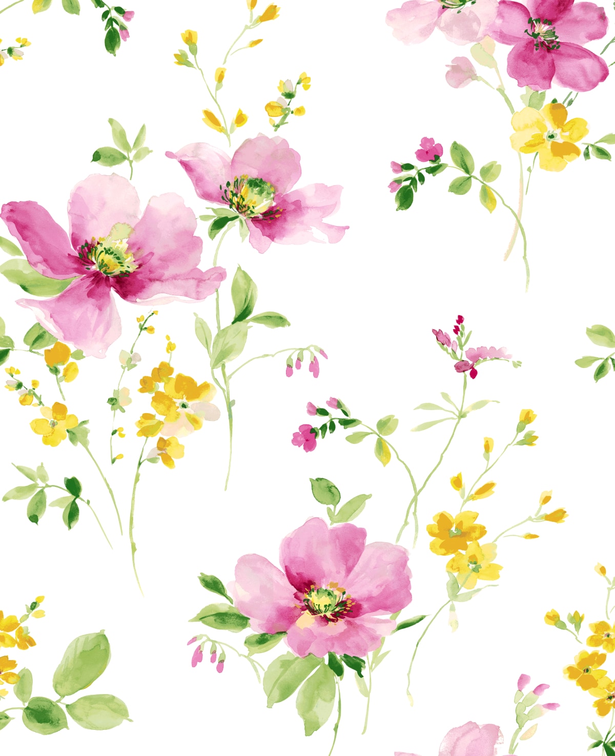 NextWall NW42201 30.75-Sq. Feet Cerise Pink Vinyl Floral Self-adhesive Peel and Stick Wallpaper