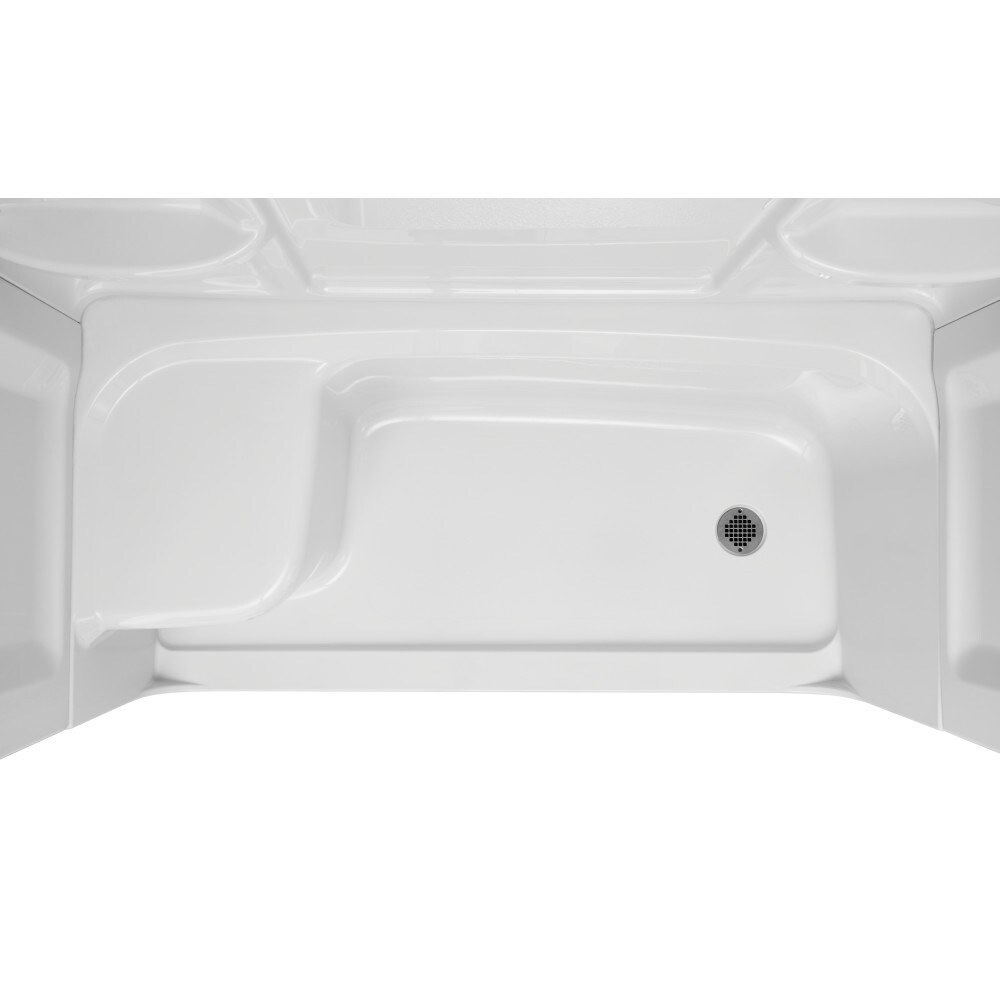 Elevate 60x30-inch Curved Shower Base with Right-hand Outlet