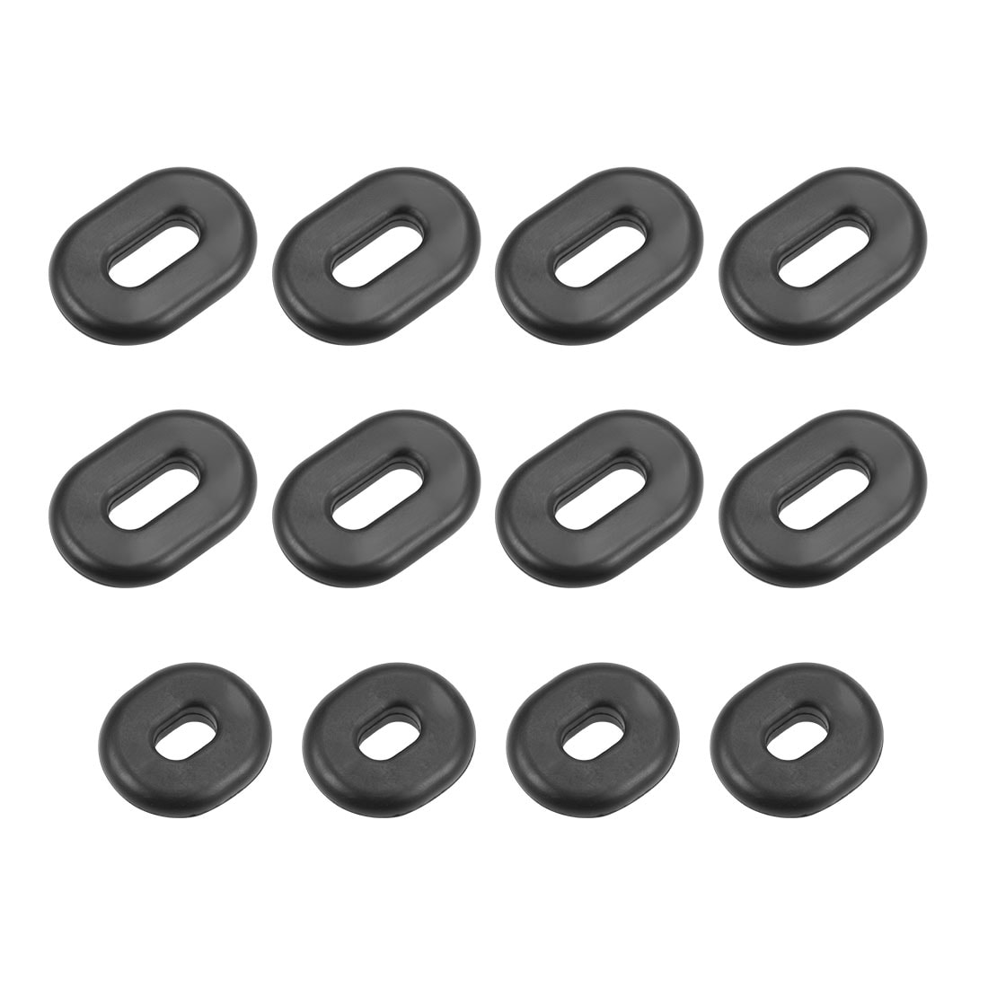 Unique Bargains Side Cover Grommet Single Side Rubber Oval Washer 2Set