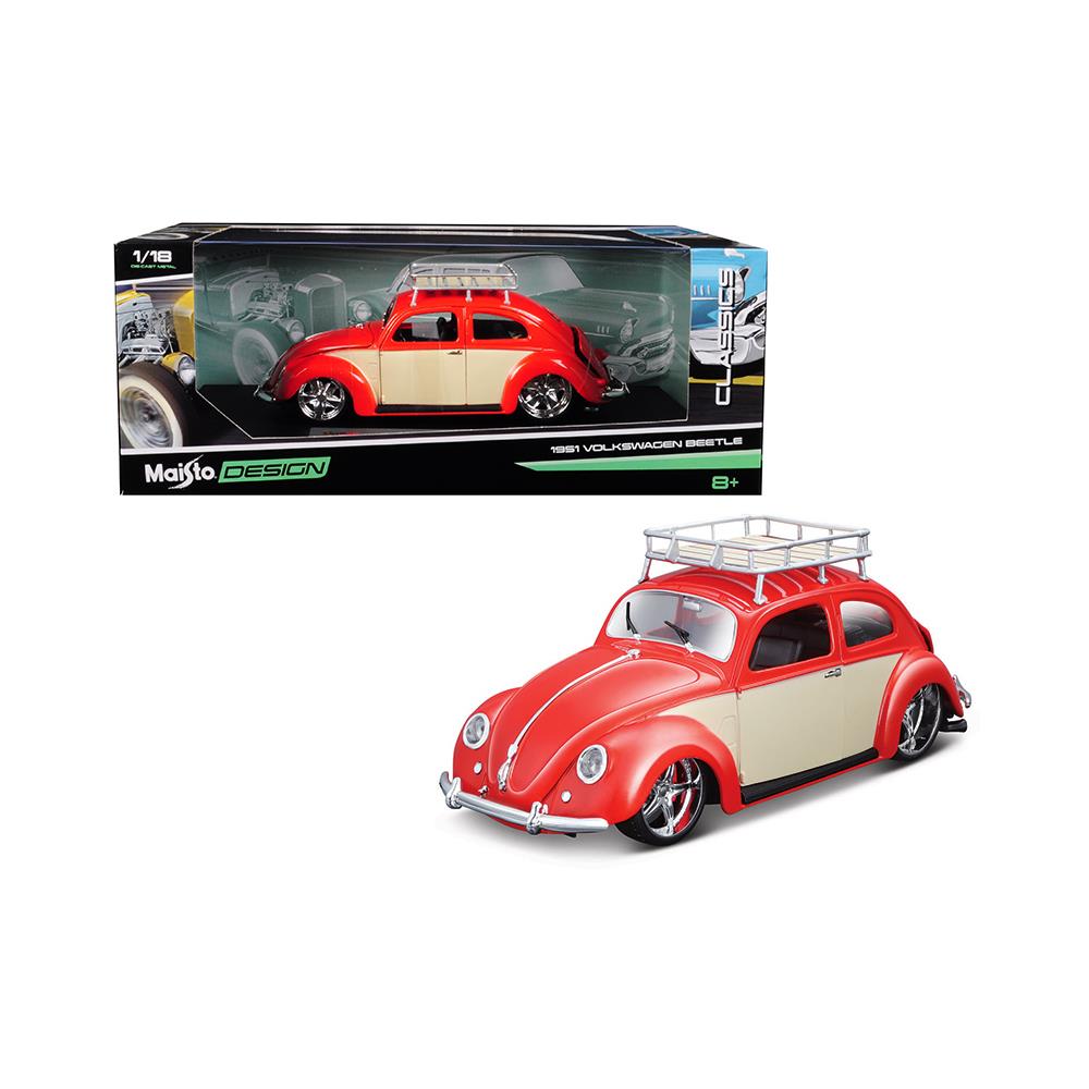 【受注生産品】 1951 32614r Maisto Maisto Volkswagen Rack Roof with Beetle ミニカー