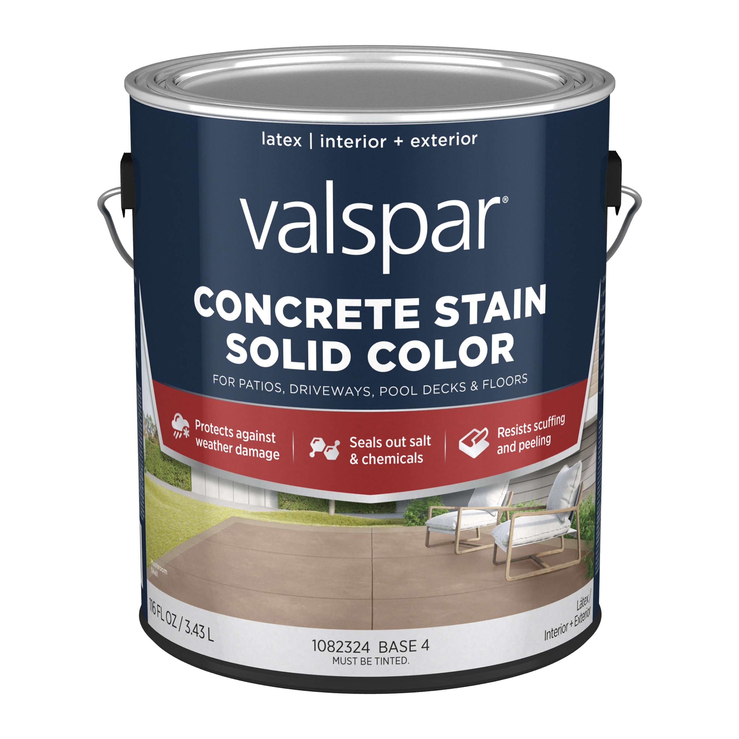 Valspar 024.1082324.007 Base 4 Water-based Flat Concentrate Concrete stain ( 1-gallon )