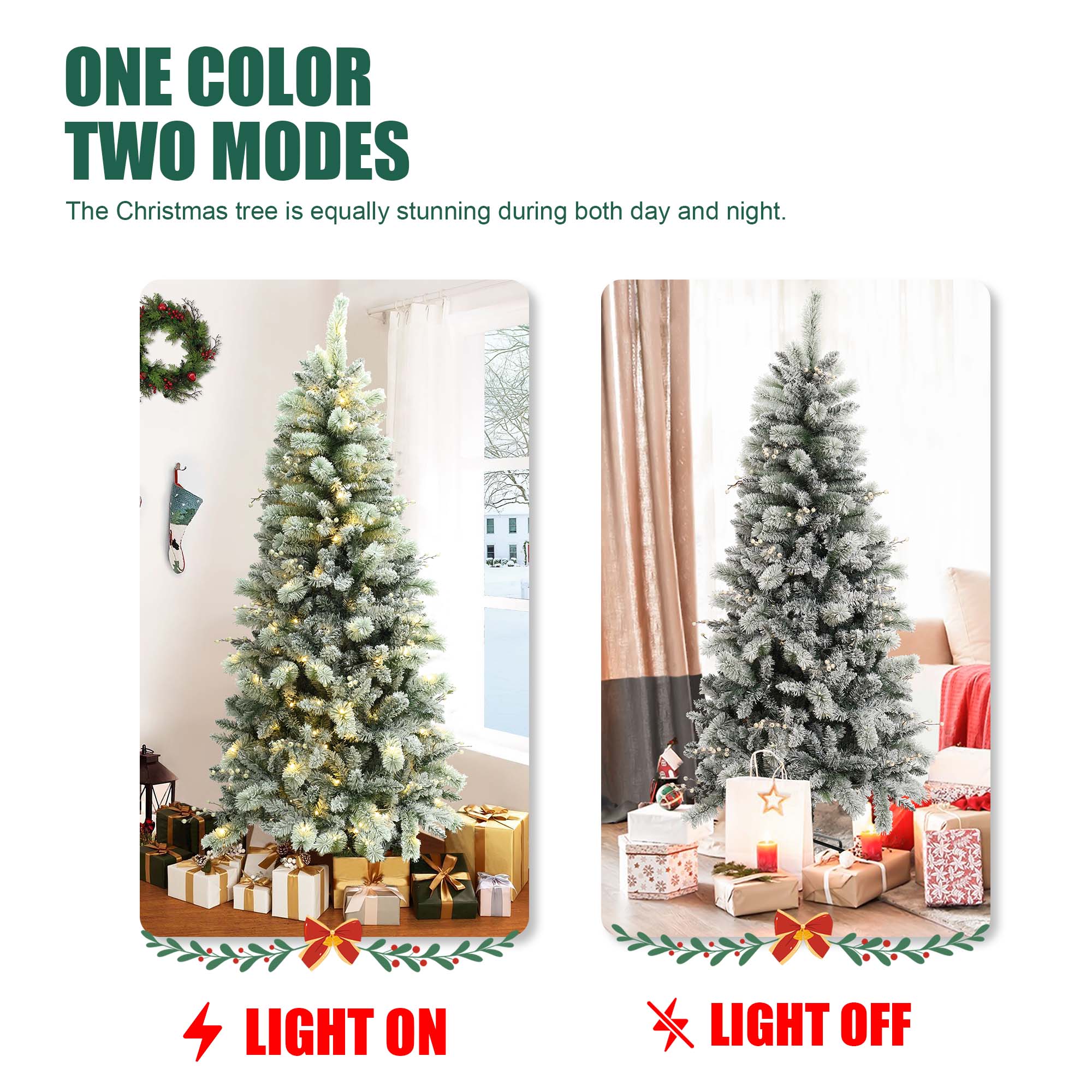 LuxenHome WHAP1785 Artificial-Christmas-Trees - View #13