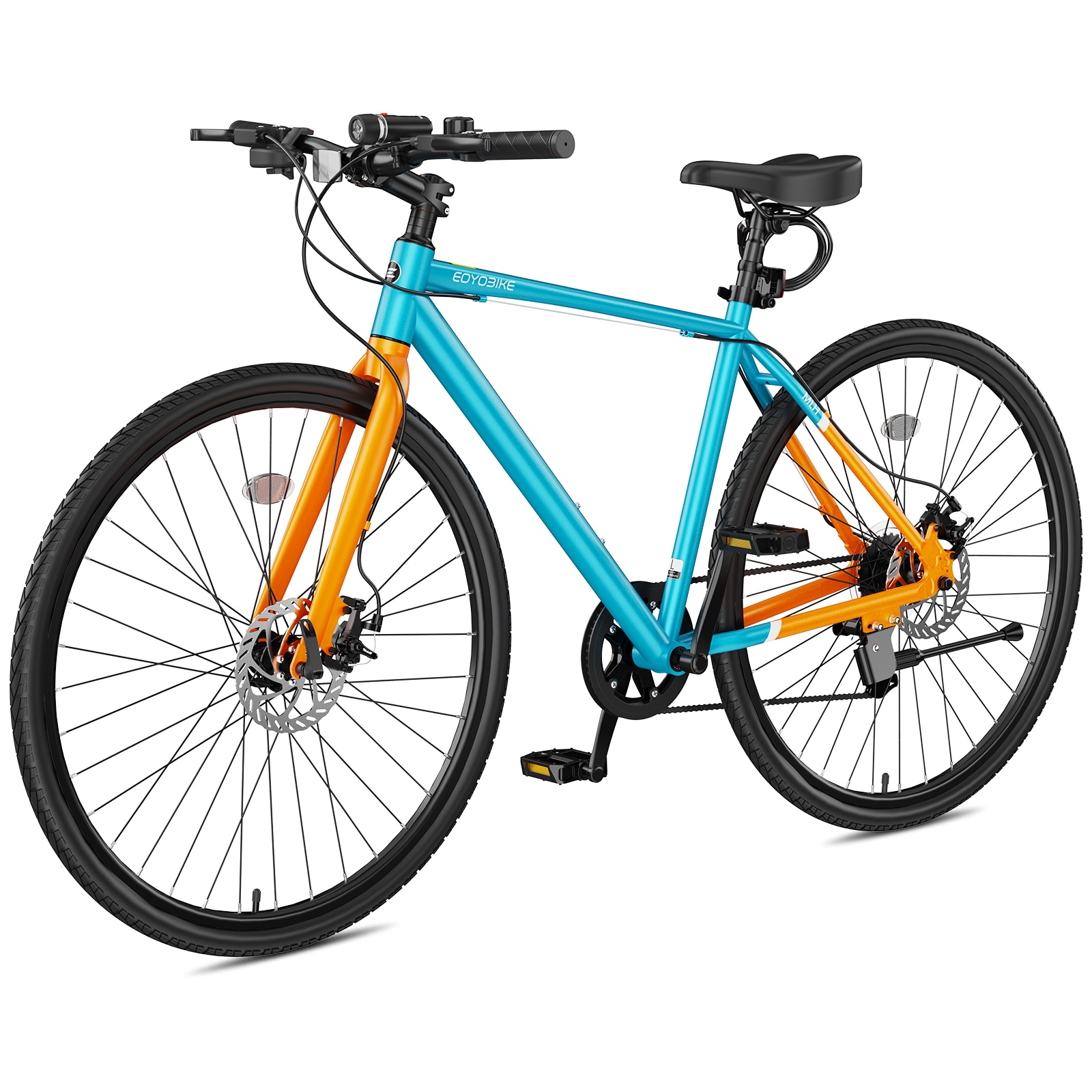 DOCRED 29 inch Hybrid Bike 8 Speed Commuter Bicycle L Size Blue in