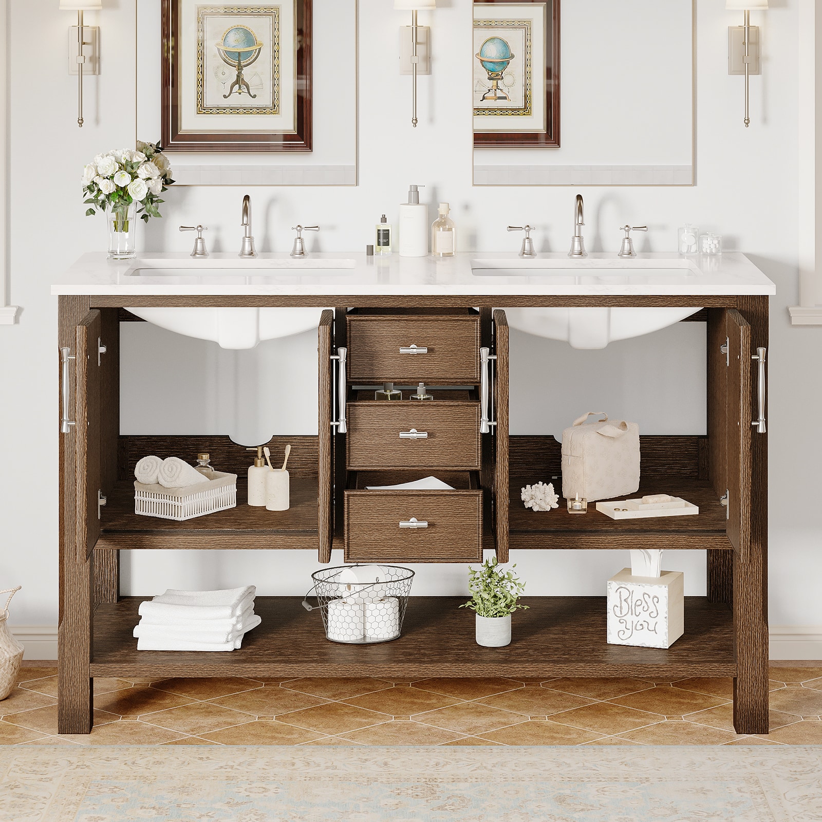VOUA SAF-DXDRZJ4-BE Bath-Vanity-Combo - View #4