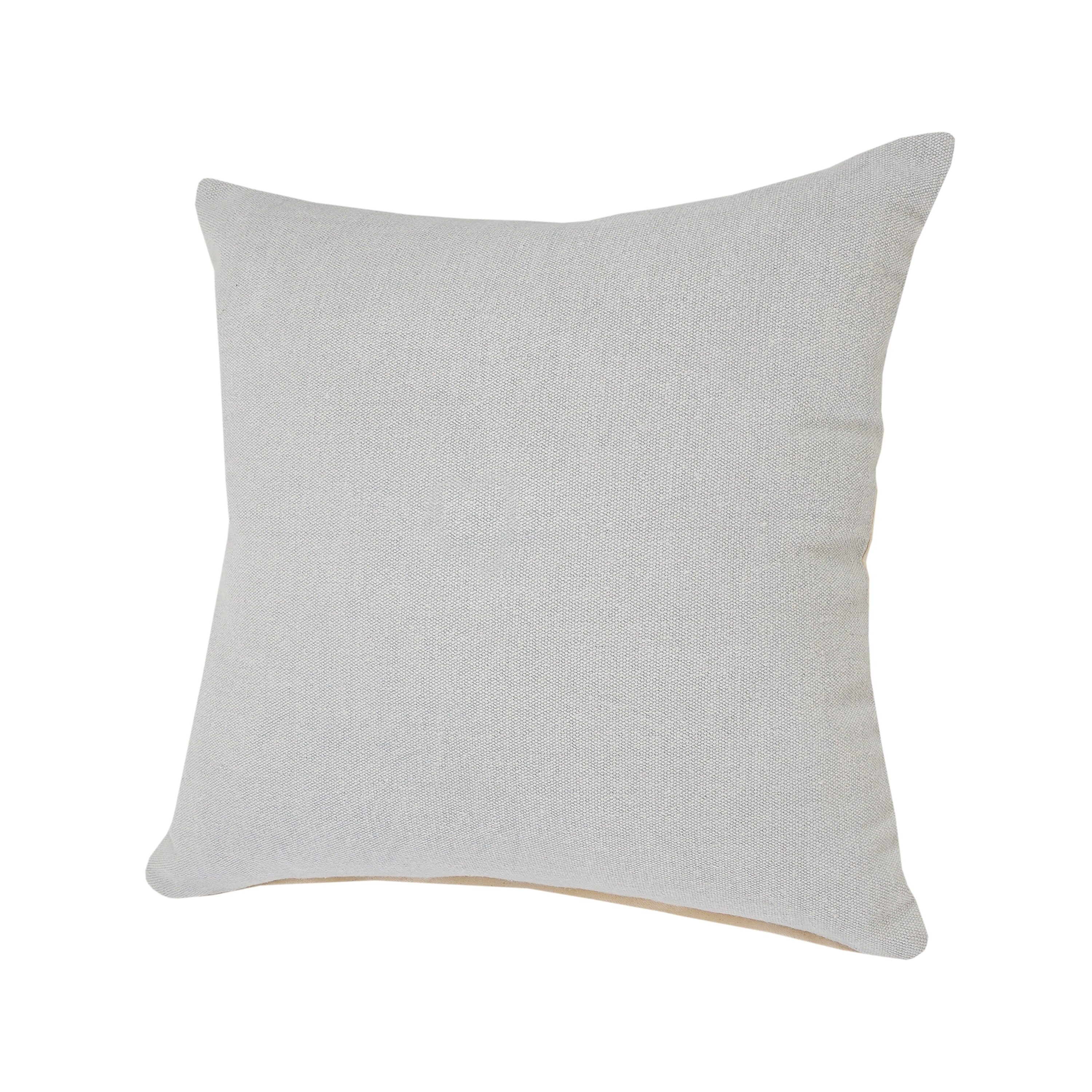 LR Home Aspen 20-in x 20-in Gray Cotton Indoor Decorative Pillow Polyester | PILLO07849MCH1818