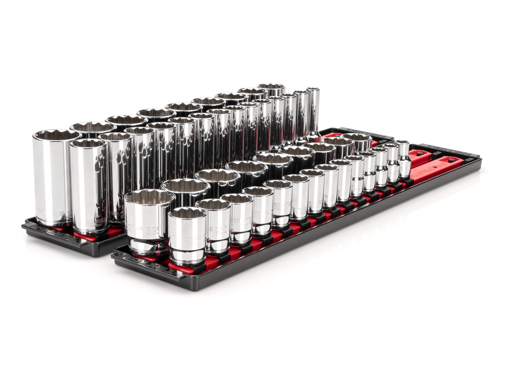 TEKTON SHD92208 1/2-in Drive Metric Shallow/Deep Socket Set 46 -Pieces