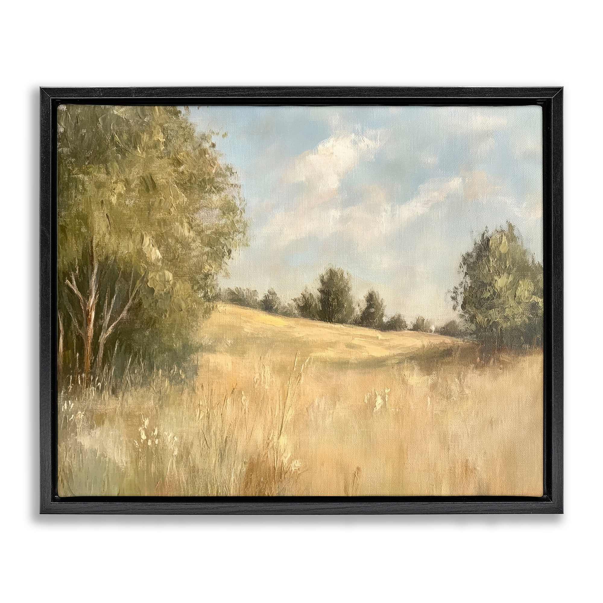 Stupell Industries BT-801-FFB-16X20 Classic Country Field Floating Frame design by Petal Prints Design