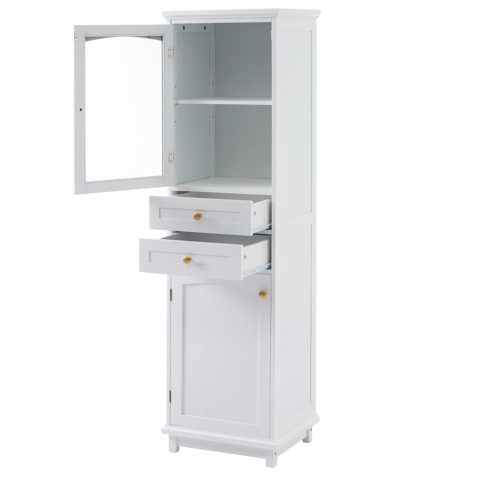 Hrinhom BA04-WHITE Linen-Cabinets - View #4