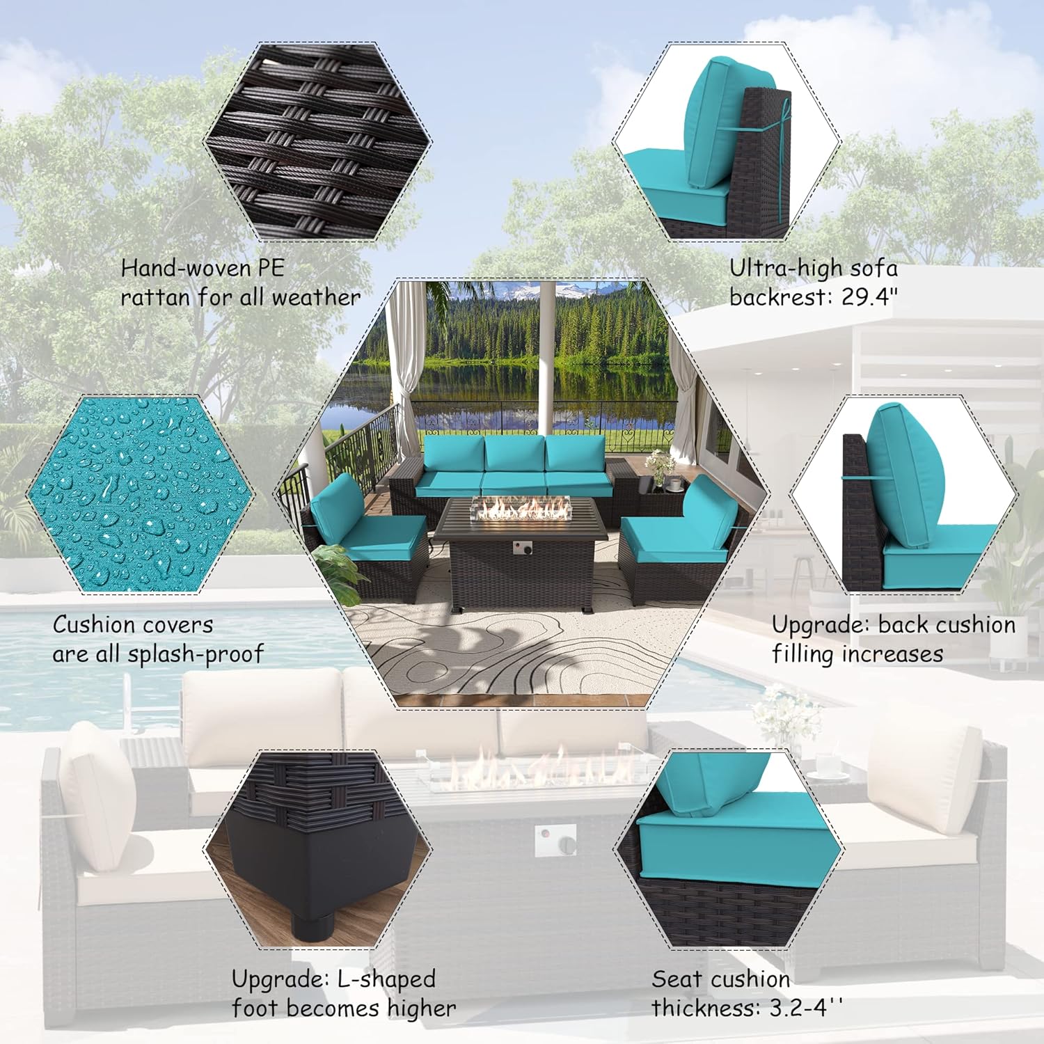 ALAULM LS-6PCS+FP-BLUE Patio-Conversation-Sets - View #5