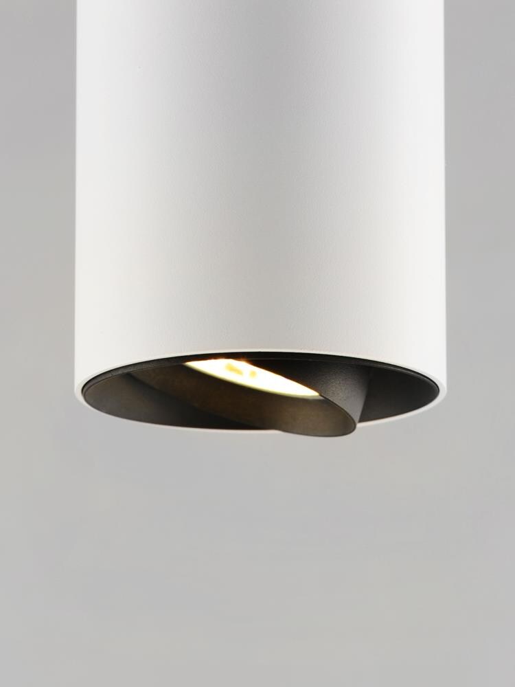 Dwell Mini White Aluminum LED Pendant with Adjustable Light Direction