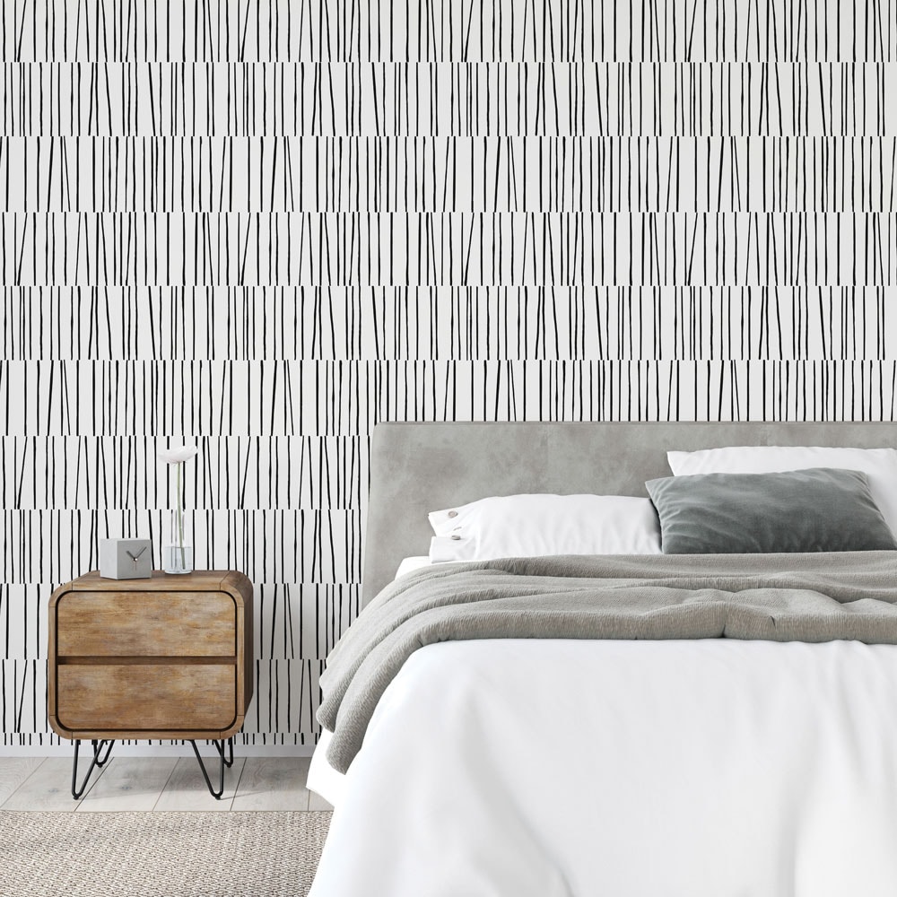 Tempaper Bobby Berk For Tempaper 56-sq Ft White And Black Vinyl ...