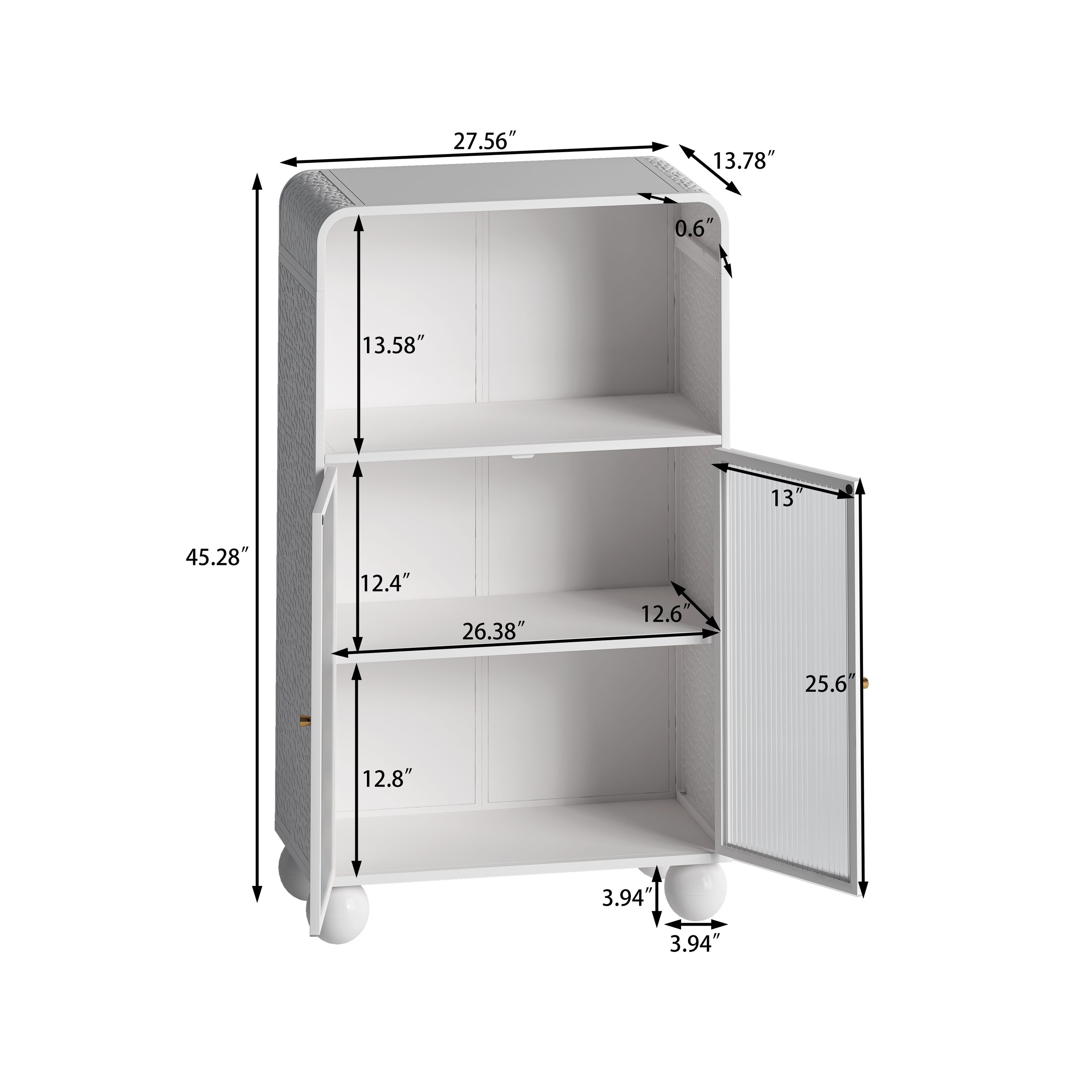 Hrinhom BA06-WHITE Linen-Cabinets - View #10