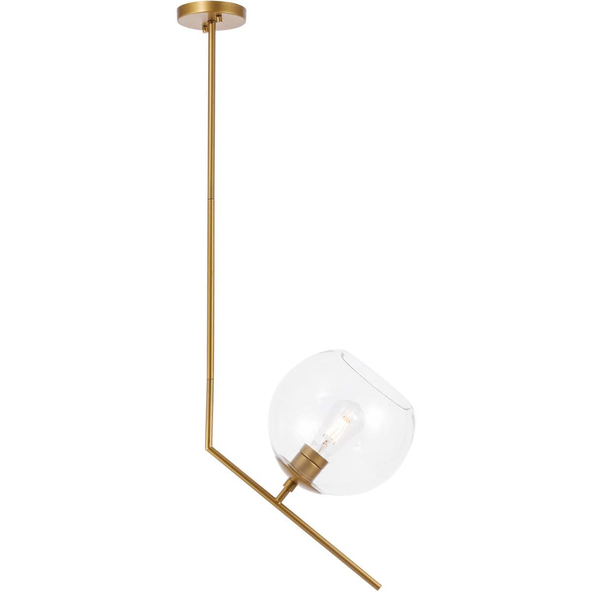 Decovio  13155-B1 Monroe 1 Light 10 inch Brass Pendant Ceiling Light
