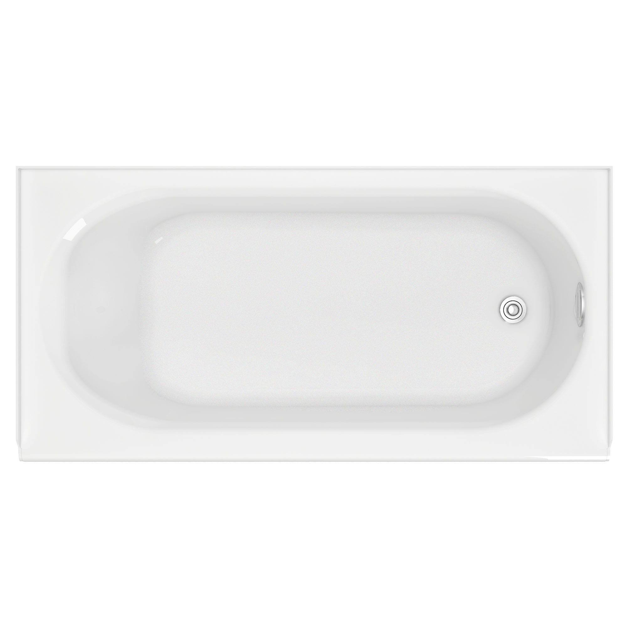 White 61-Inch Cast Iron Alcove Bathtub with Right Hand Drain