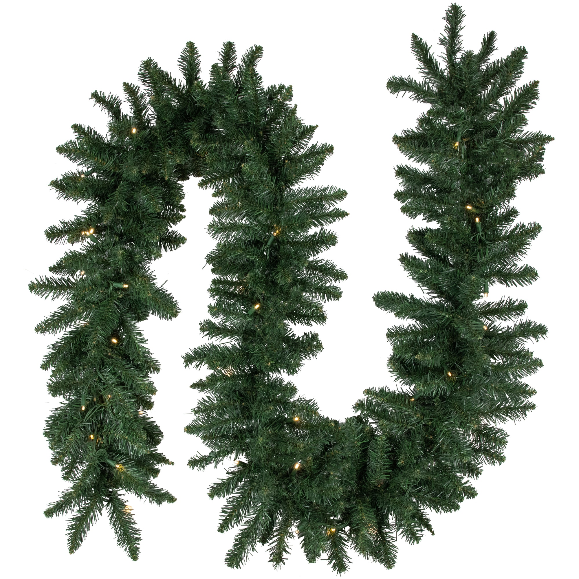 Northlight 32266455 Indoor/Outdoor Pre-lit Electrical outlet 9-ft Fir Artificial Garland with White LED Lights
