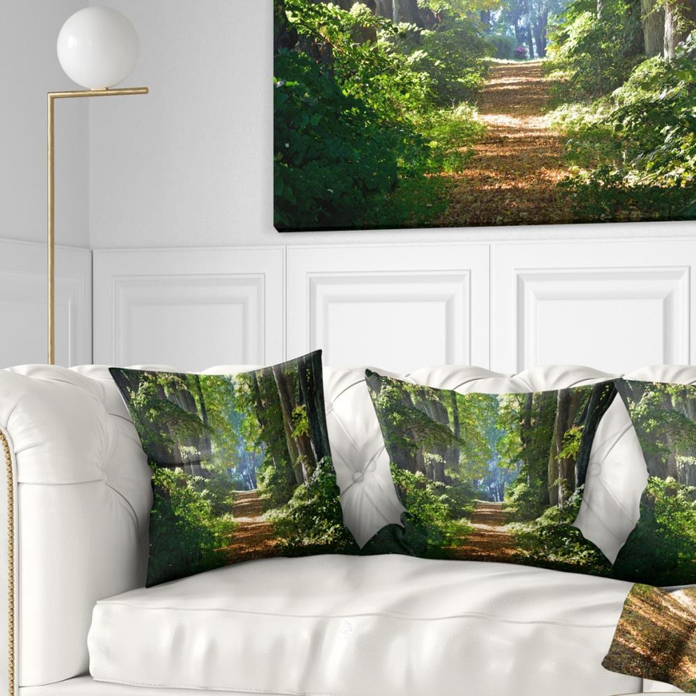 Designart CU9828-18-18 18-in x 18-in Green Indoor Decorative Pillow