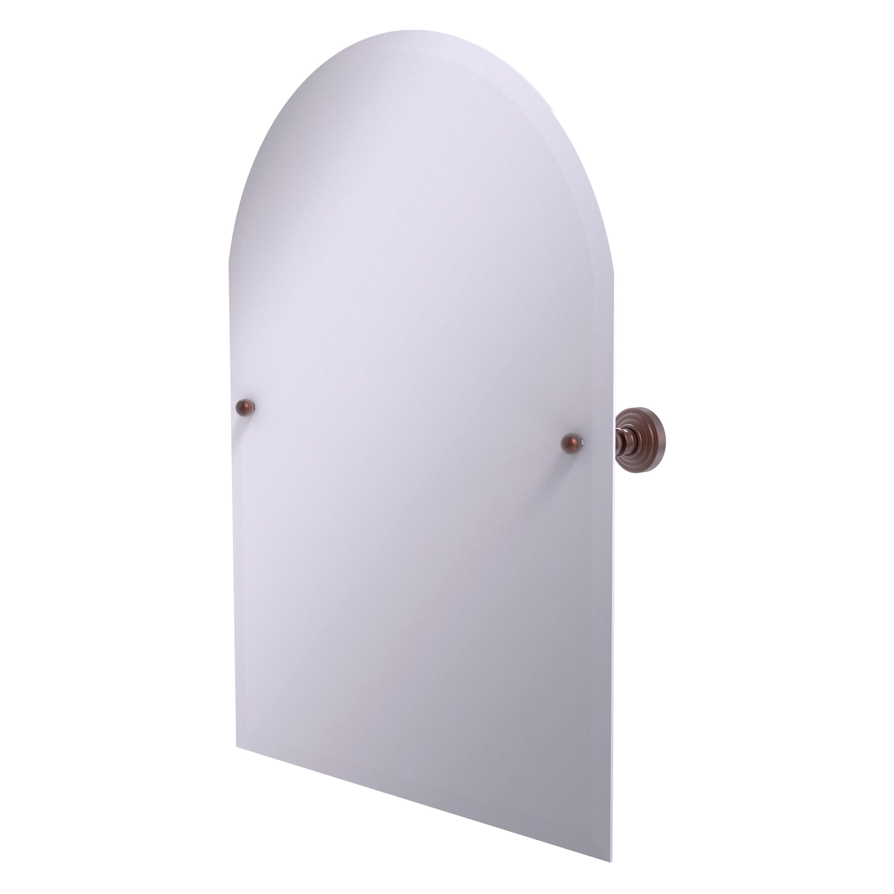 Allied Brass WP-94-CA Waverly Place 21-Inches x 29-Inches Beveled Frameless Arch Tilting Bathroom Vanity Mirror ( Antique Copper )