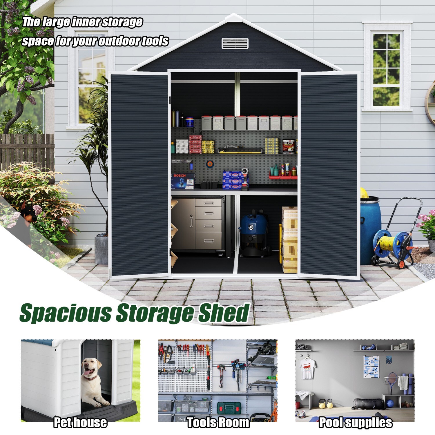 ToolCat LS1-148-HW Vinyl-Resin-Storage-Buildings - View #7