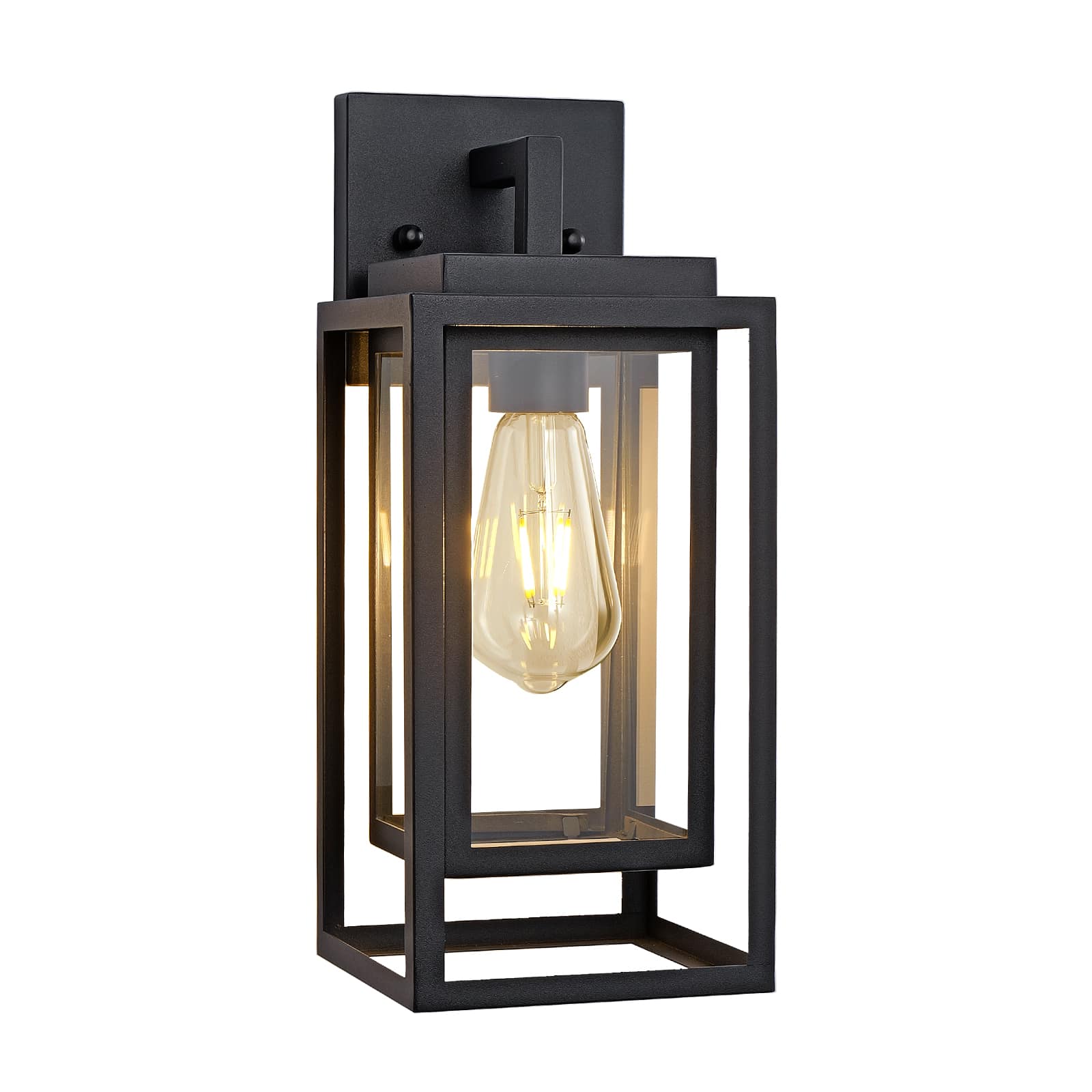 JCFL 14in 2-Pack Outdoor Wall Light Sconce Mounted Waterproof with Glass