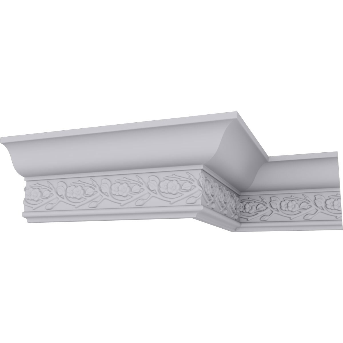 Ekena Millwork MLD03X02X04AG 2-3/4-in T x 3-7/8-in W x 7-ft 10-1/2-in L Primed Urethane MLD03X02X04AG Crown Moulding