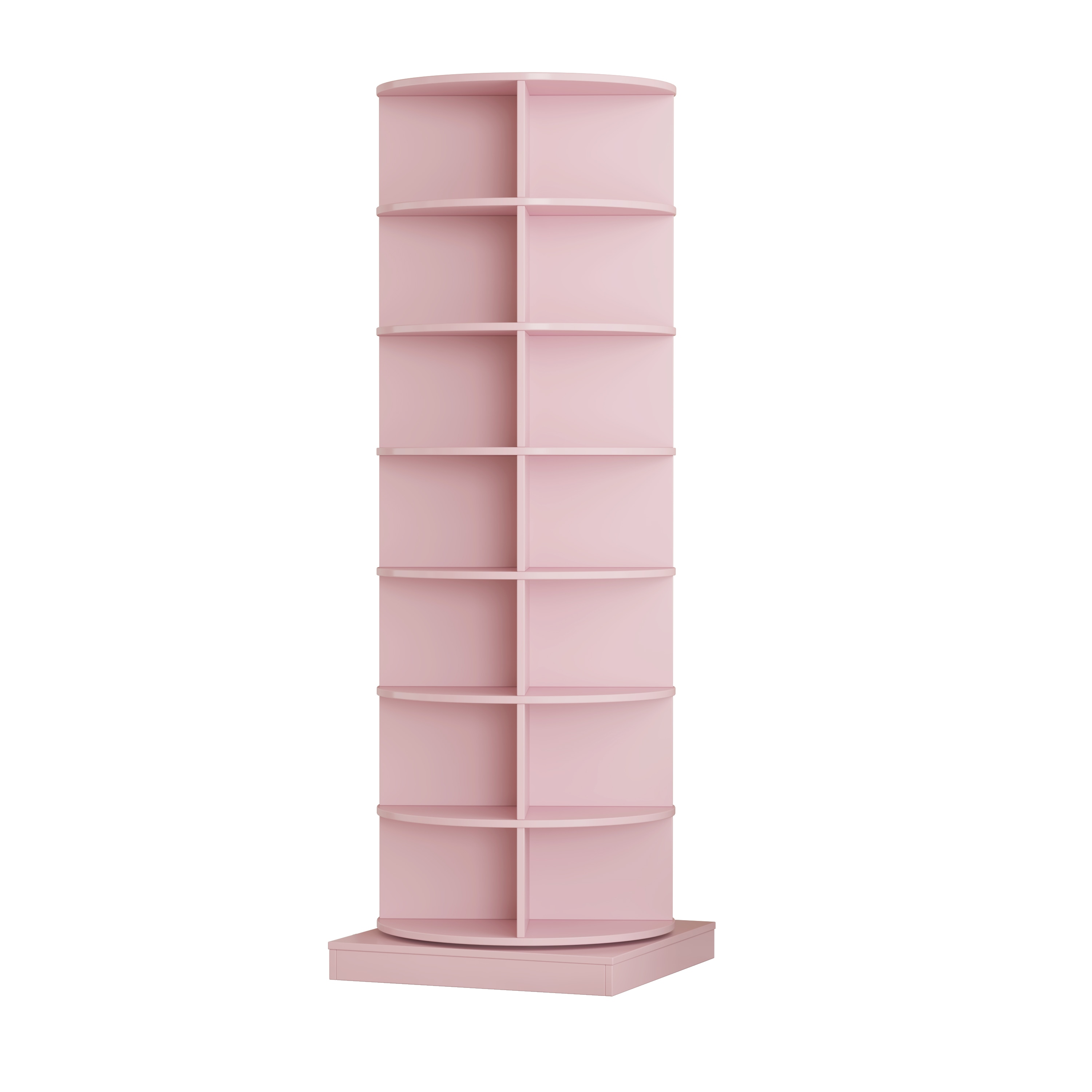 LOVMOR SF-M-W1320P156772 new 360 pink rotating shoe cabinet with 7 layers can accommodate up to 28 Paris shoes