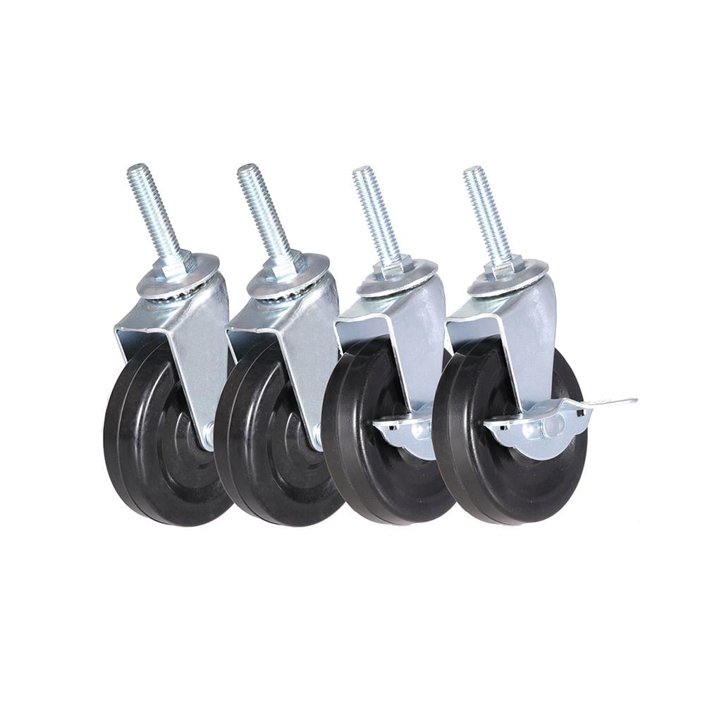 MZG UOL75IB 4-Pack 3-in Rubber Swivel Caster