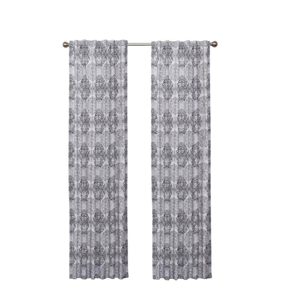 Vue 16820052095SMK 95-in Smoke Cotton Light Filtering Rod Pocket Single Curtain Panel
