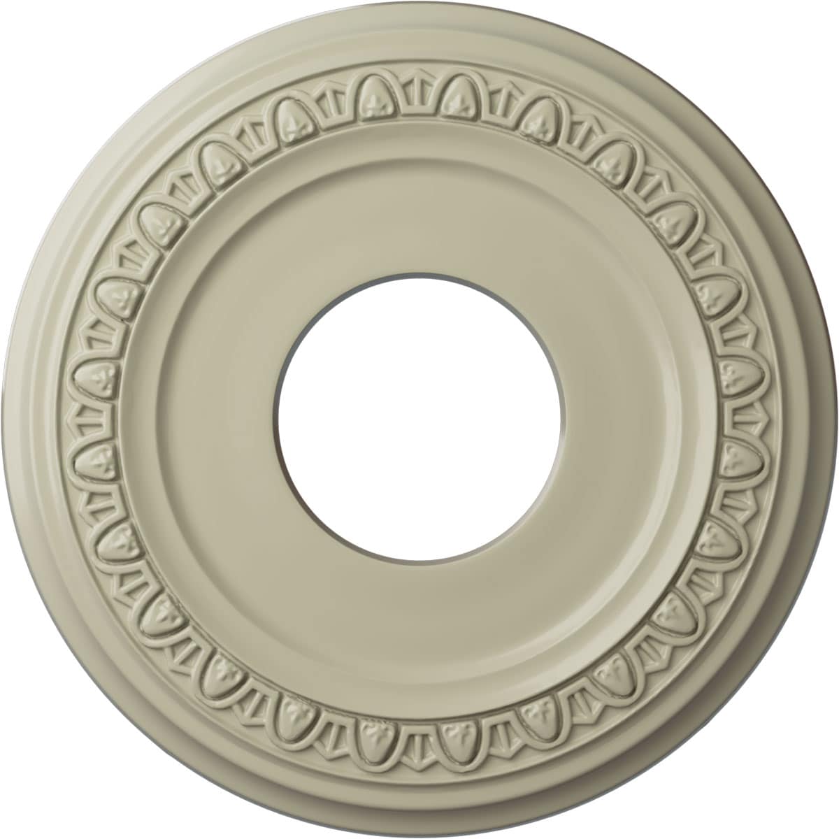 Ekena Millwork CM12JACYF Jackson 12.25-in W x 12.25-in L Painted Clear Yellow Polyurethane Whole Ceiling Medallion