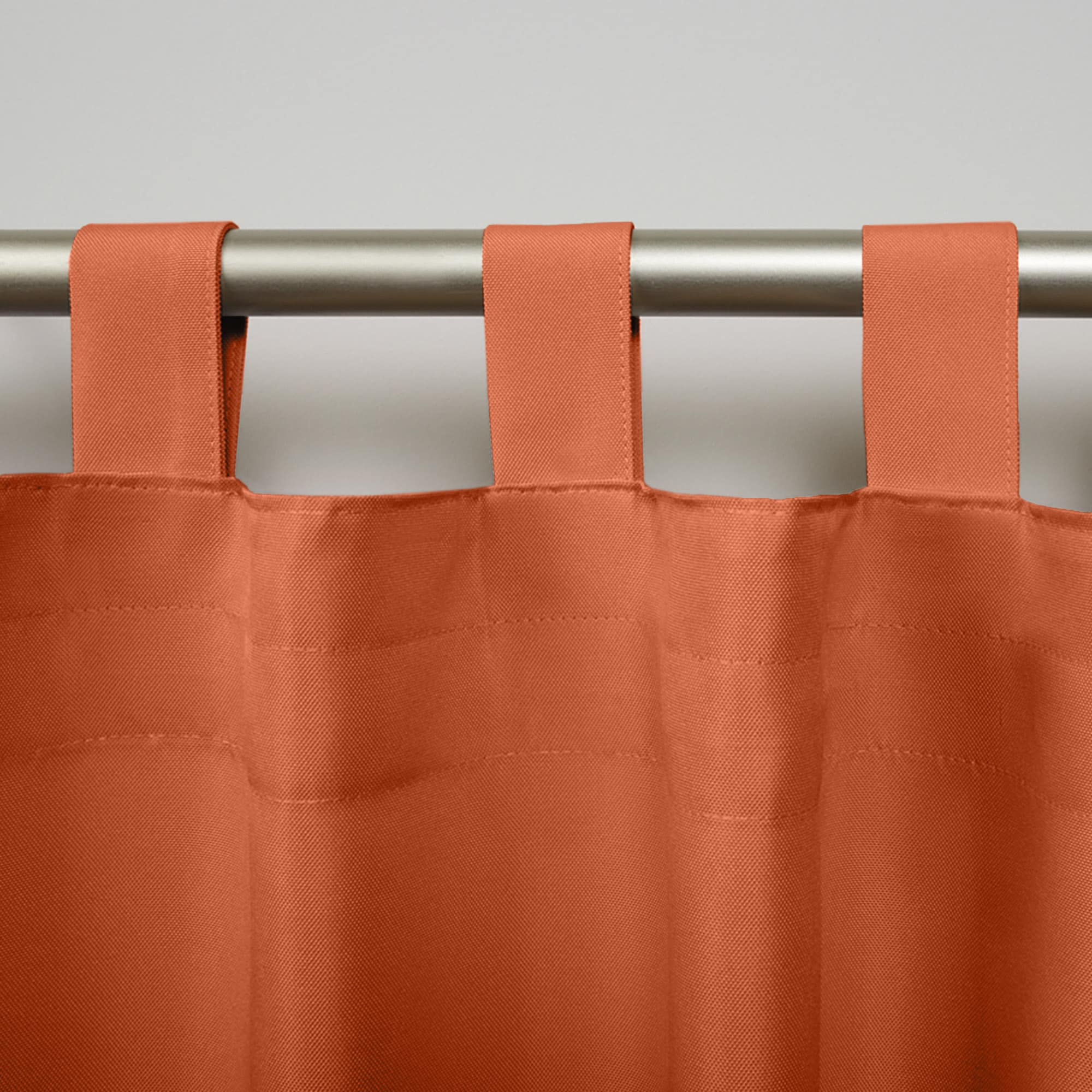 Mecca Orange Light-Filtering Polyester Tab Top Curtain Panels, 54x120